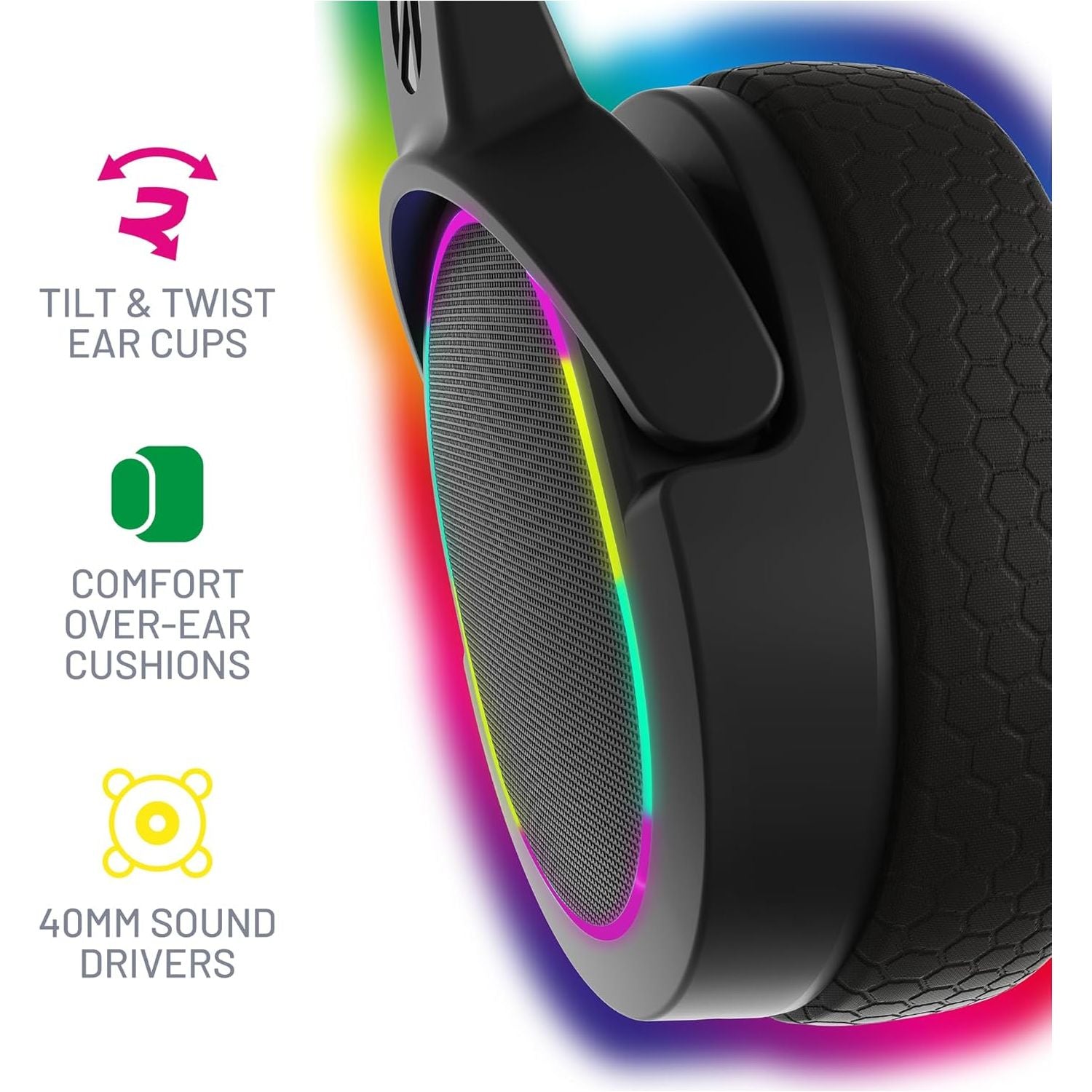 Buy Stealth,Stealth Panther LED Premium Gaming Headset, Compatible with Xbox, PS4/PS5, Switch, PC - Gadcet UK | UK | London | Scotland | Wales| Near Me | Cheap | Pay In 3 | Headphones & Headsets