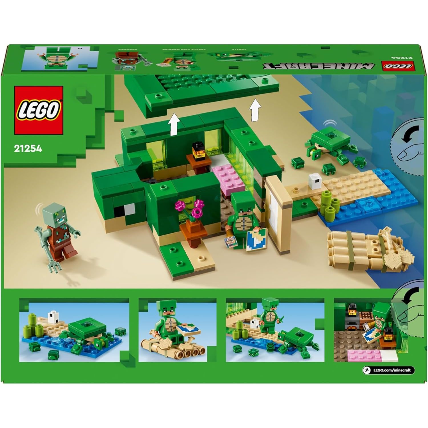 Buy Lego,LEGO Minecraft The Turtle Beach House (21254) – Animal-Care Building Set for Kids Aged 8+ with Game Characters – Gift for Gamers - Gadcet UK | UK | London | Scotland | Wales| Near Me | Cheap | Pay In 3 | Toys & Games