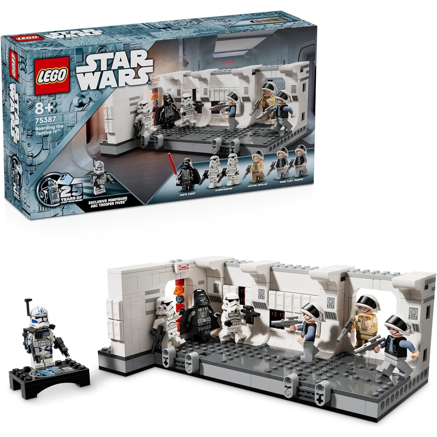 Buy LEGO,LEGO Star Wars Boarding the Tantive IV Set, A New Hope Buildable Toy for 8 Plus Year Old Boys, Girls & Kids, with 7 Minifigures Incl. Darth Vader & 25th Anniversary ARC Trooper Fives, Gift Idea 75387 - Gadcet UK | UK | London | Scotland | Wales| Near Me | Cheap | Pay In 3 | Interlocking Blocks