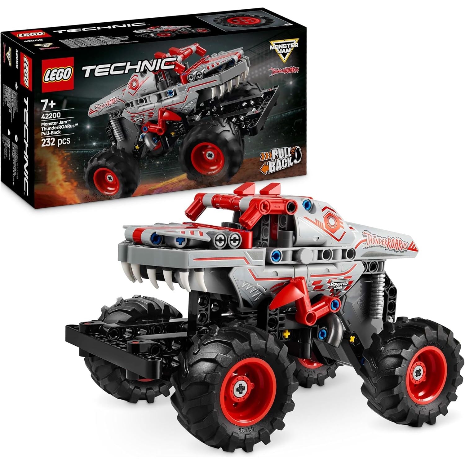 Buy LEGO,LEGO Technic Monster Jam ThunderROARus Pull-Back Truck Toy – Set 42200 - Gadcet UK | UK | London | Scotland | Wales| Near Me | Cheap | Pay In 3 | Construction Set Toys