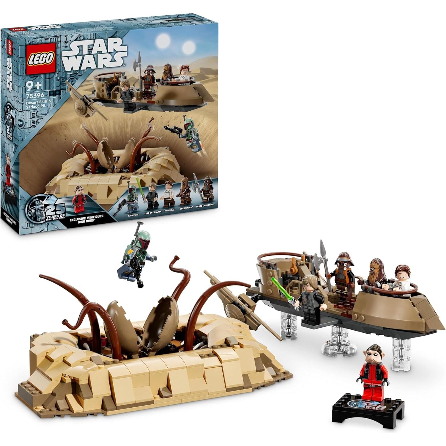 Buy LEGO,LEGO Star Wars: Return of the Jedi Desert Skiff & Sarlacc Pit, Vehicle Building Toy Set for 9 Plus Year Old Boys & Girls, Features 6 Minifigures Including Luke Skywalker, Gift for Kids and Fans - Gadcet UK | UK | London | Scotland | Wales| Near Me | Cheap | Pay In 3 | Interlocking Blocks