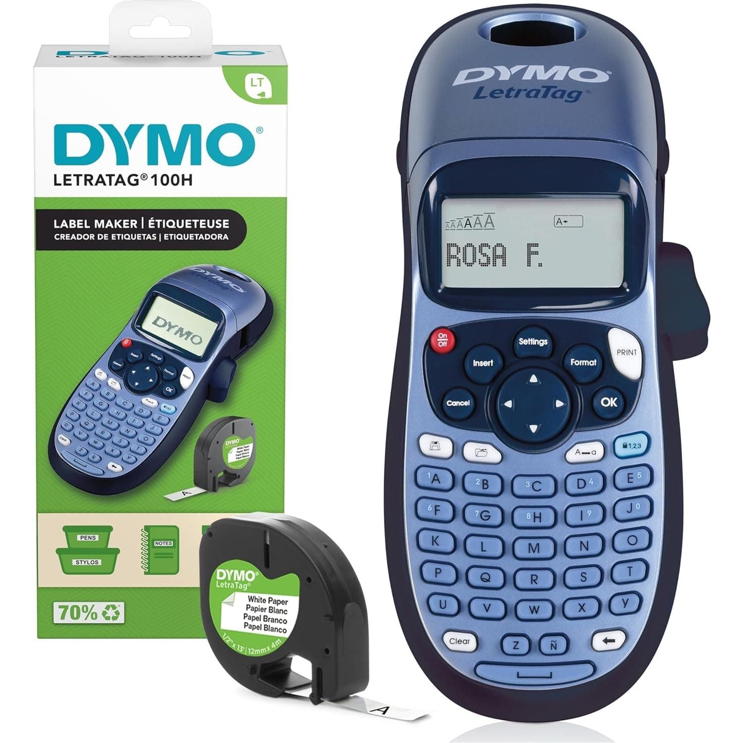 Buy Dymo,Dymo LetraTag LT-100H Handheld Label Maker | ABC Keyboard Label Printer with Easy-to-Use, 13 Character LCD Screen | for Home or Office | Blue - Gadcet UK | UK | London | Scotland | Wales| Near Me | Cheap | Pay In 3 | Electronics