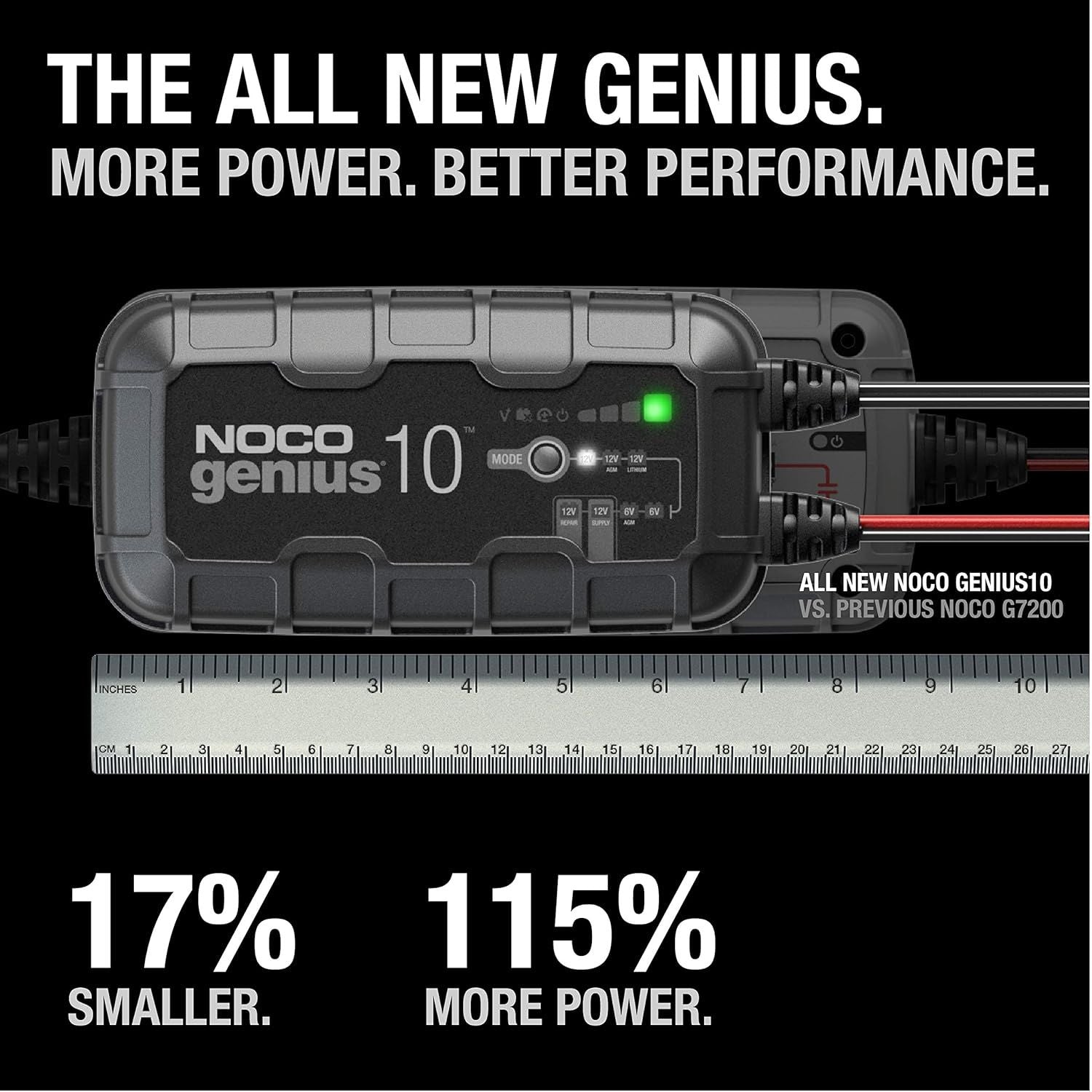 Buy NOCO,NOCO GENIUS10 – 10A 6V/12V Smart Battery Charger & Maintainer - Gadcet UK | UK | London | Scotland | Wales| Near Me | Cheap | Pay In 3 | Vehicle Battery Chargers