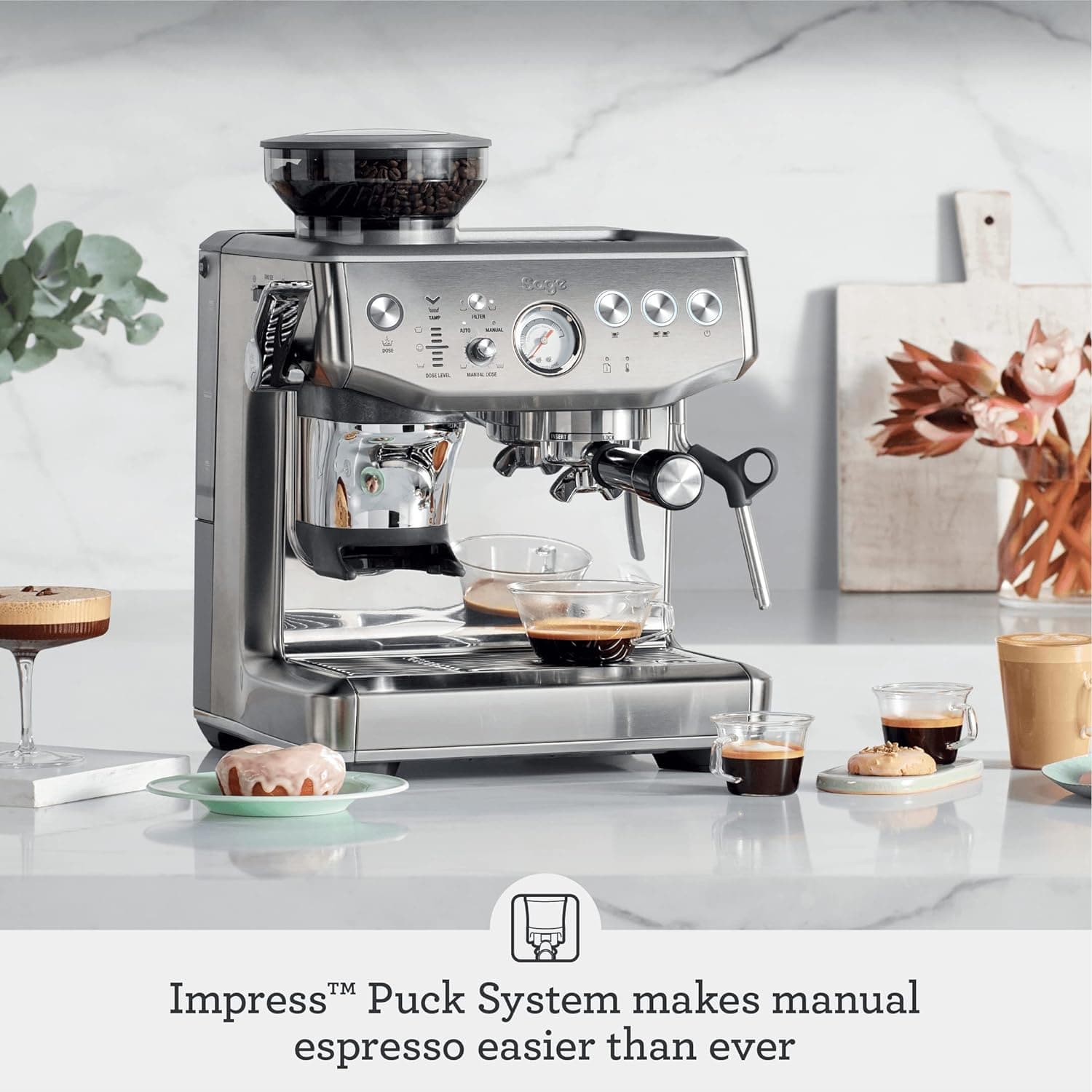 Buy Sage,SAGE The Barista Express Impress SES876 Bean to Cup Coffee Machine - Stainless Steel - Gadcet UK | UK | London | Scotland | Wales| Ireland | Near Me | Cheap | Pay In 3 | Coffee Makers & Espresso Machines