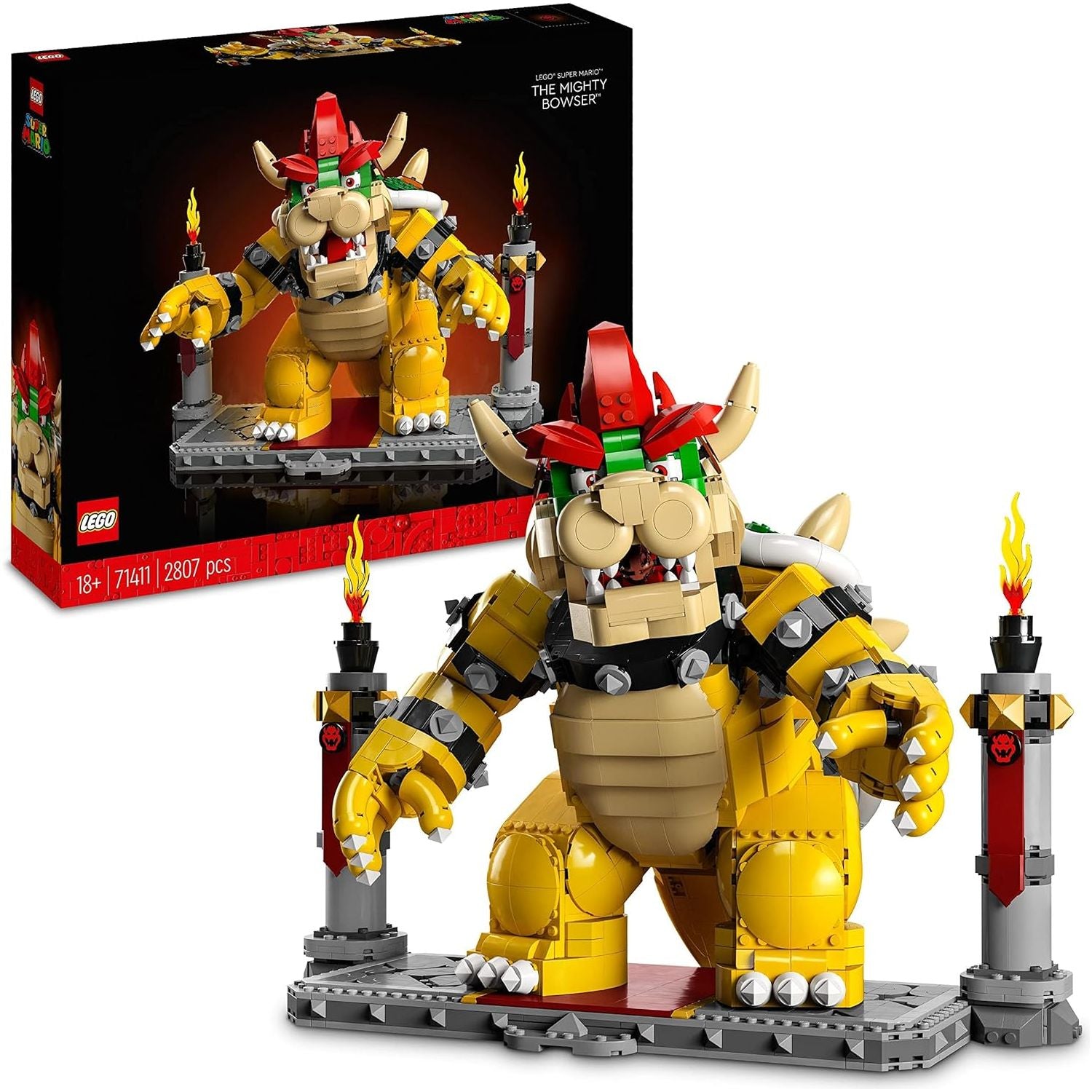 Buy LEGO,LEGO Super Mario The Mighty Bowser, 3D Model Building Kit, Collectible Posable Character Figure with Battle Platform, Memorabilia Gift Idea Set for Adults and Teens 71411 - Gadcet UK | UK | London | Scotland | Wales| Near Me | Cheap | Pay In 3 | Construction Set Toys