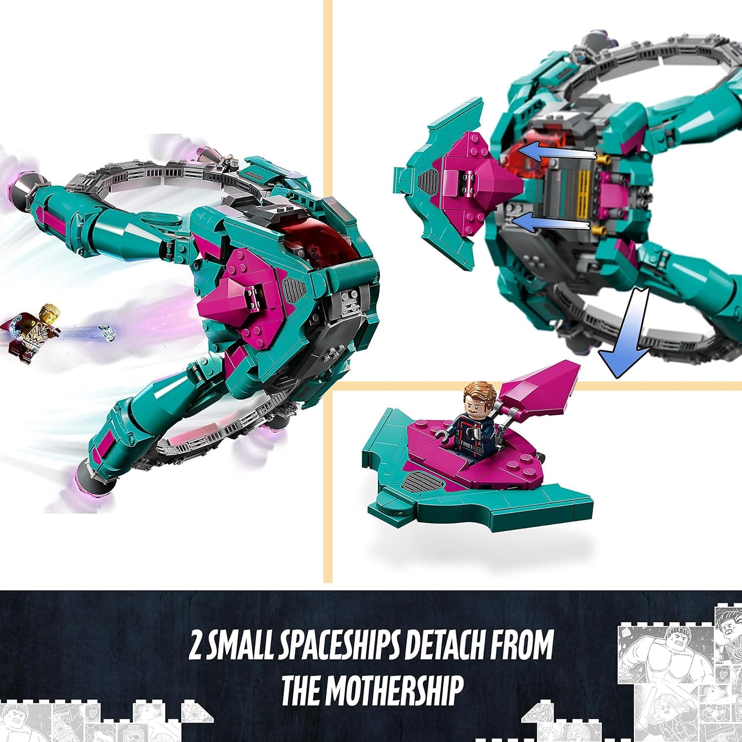Buy LEGO,LEGO 76255 Marvel The New Guardians' Ship, Buildable Guardians of the Galaxy Volume 3 Spaceship Toy with Mantis, Drax & Star-Lord Minifigures, Super Hero Set - Gadcet UK | UK | London | Scotland | Wales| Ireland | Near Me | Cheap | Pay In 3 | Toys