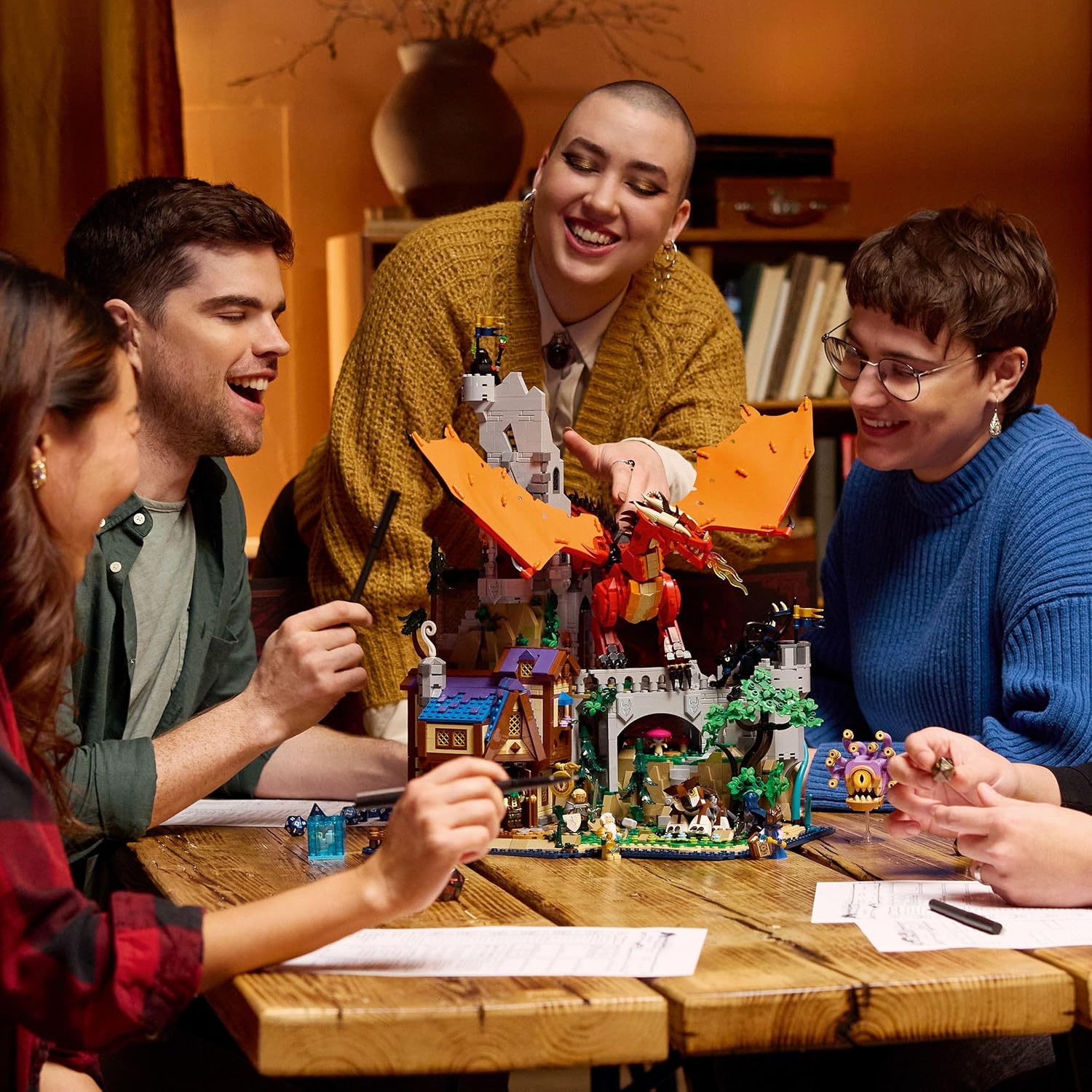 Buy LEGO,LEGO Ideas Dungeons & Dragons: Red Dragon’s Tale 21348 Building Set for Adults – 3,745 Pieces, Cinderhowl Dragon, Tavern, Tower & Dungeon - Gadcet UK | UK | London | Scotland | Wales| Near Me | Cheap | Pay In 3 | Construction Set Toys