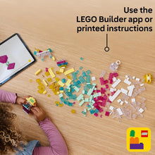 LEGO Classic Magical Transparent Box – Colorful Building Bricks & Keyring Clips Set (11040)