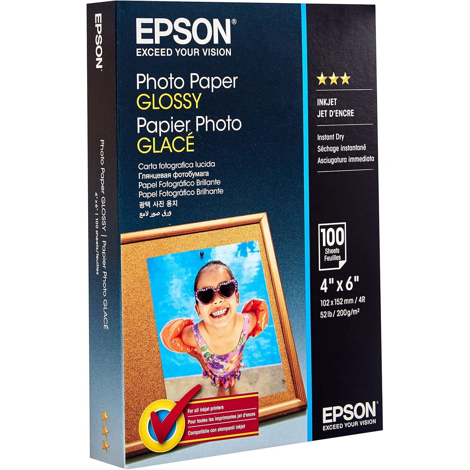 Buy EPSON,Epson C13S042548 Glossy Photo Paper – Pack of 100, 10 x 15 cm, White - Gadcet UK | UK | London | Scotland | Wales| Near Me | Cheap | Pay In 3 | Printer & Copier Paper