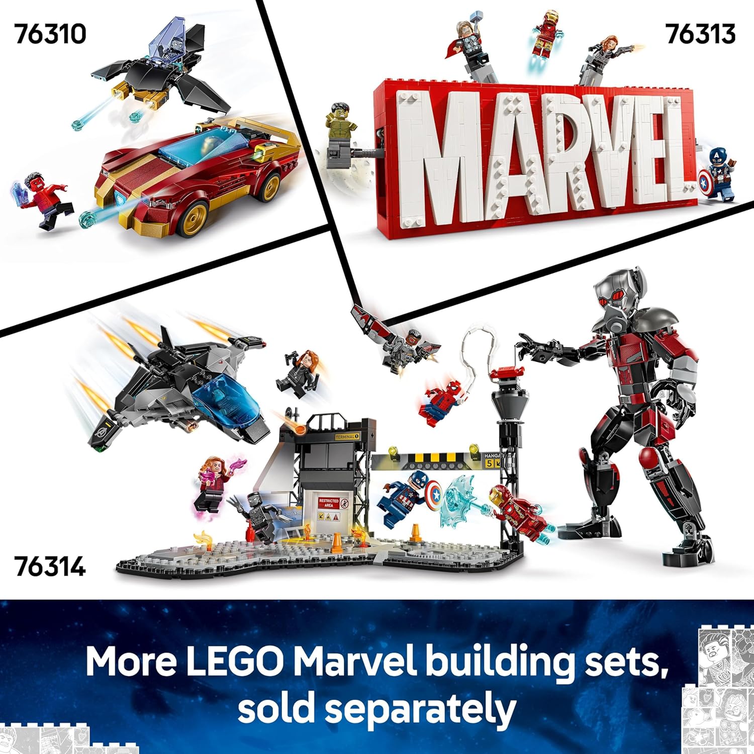 Buy LEGO,LEGO Marvel Iron Man Mech vs. Ultron - Buildable Super Hero Toy with 2 Minifigures - Build-and-Play Figure Set - Avengers Birthday Gift for 6 Plus Year Old Boys & Girls - Gadcet UK | UK | London | Scotland | Wales| Near Me | Cheap | Pay In 3 | Interlocking Blocks
