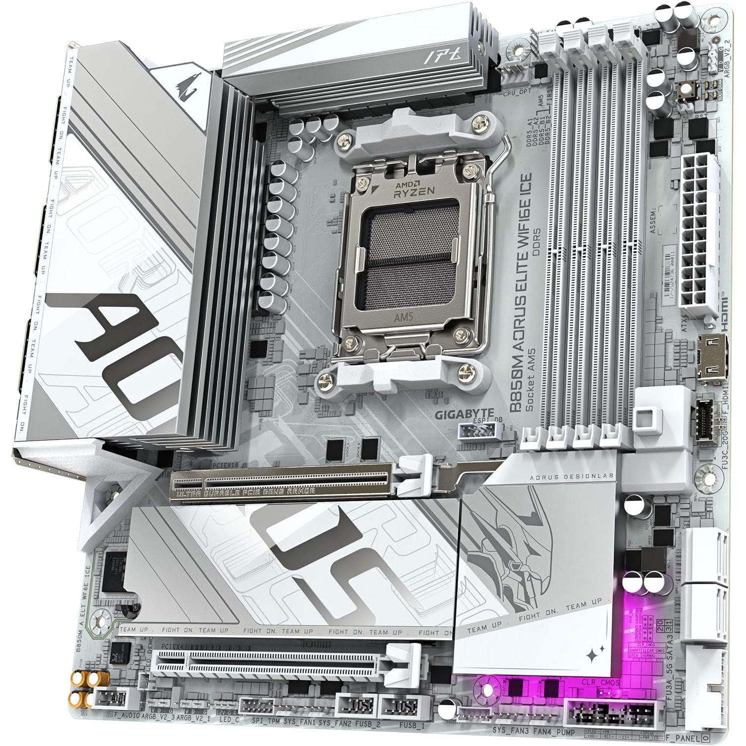 Buy GIGABYTE,GIGABYTE B850M AORUS ELITE WIFI6E ICE Motherboard – AMD AM5 Socket, Supports Ryzen 9000 / 8000 / 7000 Series Processors, DDR5, PCIe 5.0, WiFi 7, 2.5G LAN - Gadcet UK | UK | London | Scotland | Wales| Near Me | Cheap | Pay In 3 | Motherboards