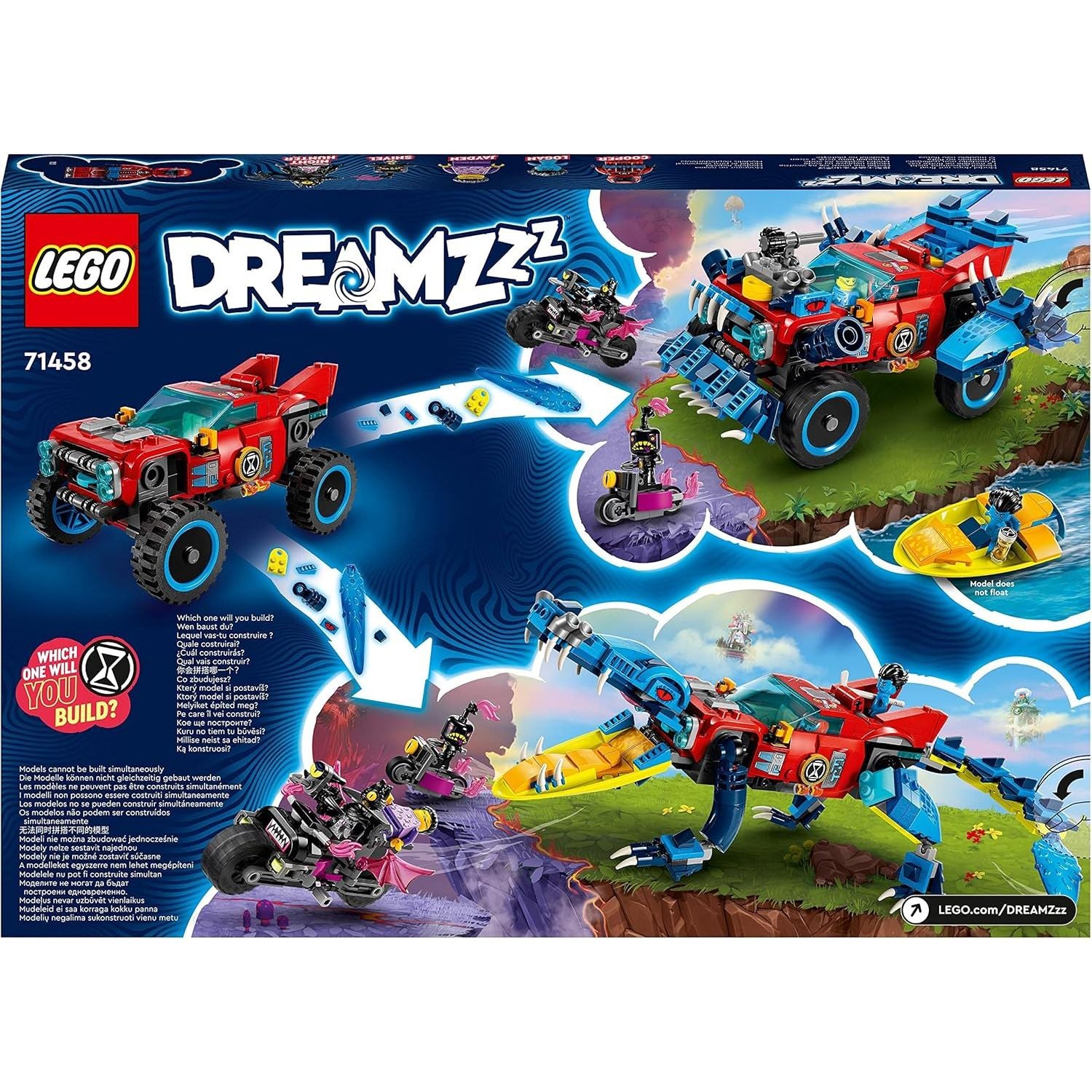 Buy Lego,LEGO DREAMZzz 71458 Crocodile Car Toy 2-in-1 Set – Monster Truck or Croc Vehicle, Includes Minifigures, Gift for Kids 8+ - Gadcet UK | UK | London | Scotland | Wales| Near Me | Cheap | Pay In 3 | Toys & Games