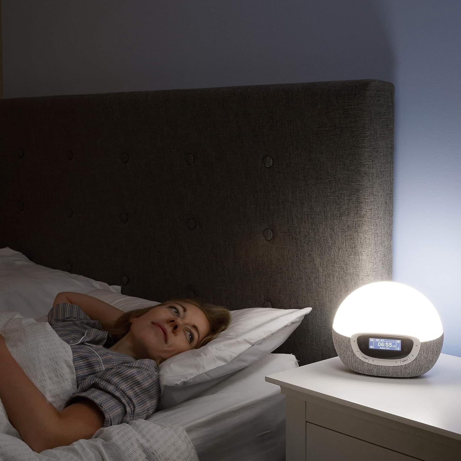 Buy Lumie,Lumie Bodyclock Shine 300 - Wake-up Light Alarm Clock with Radio, 15 Sounds and Sleep Sunset - White - Gadcet UK | UK | London | Scotland | Wales| Ireland | Near Me | Cheap | Pay In 3 | Home Alarm Systems