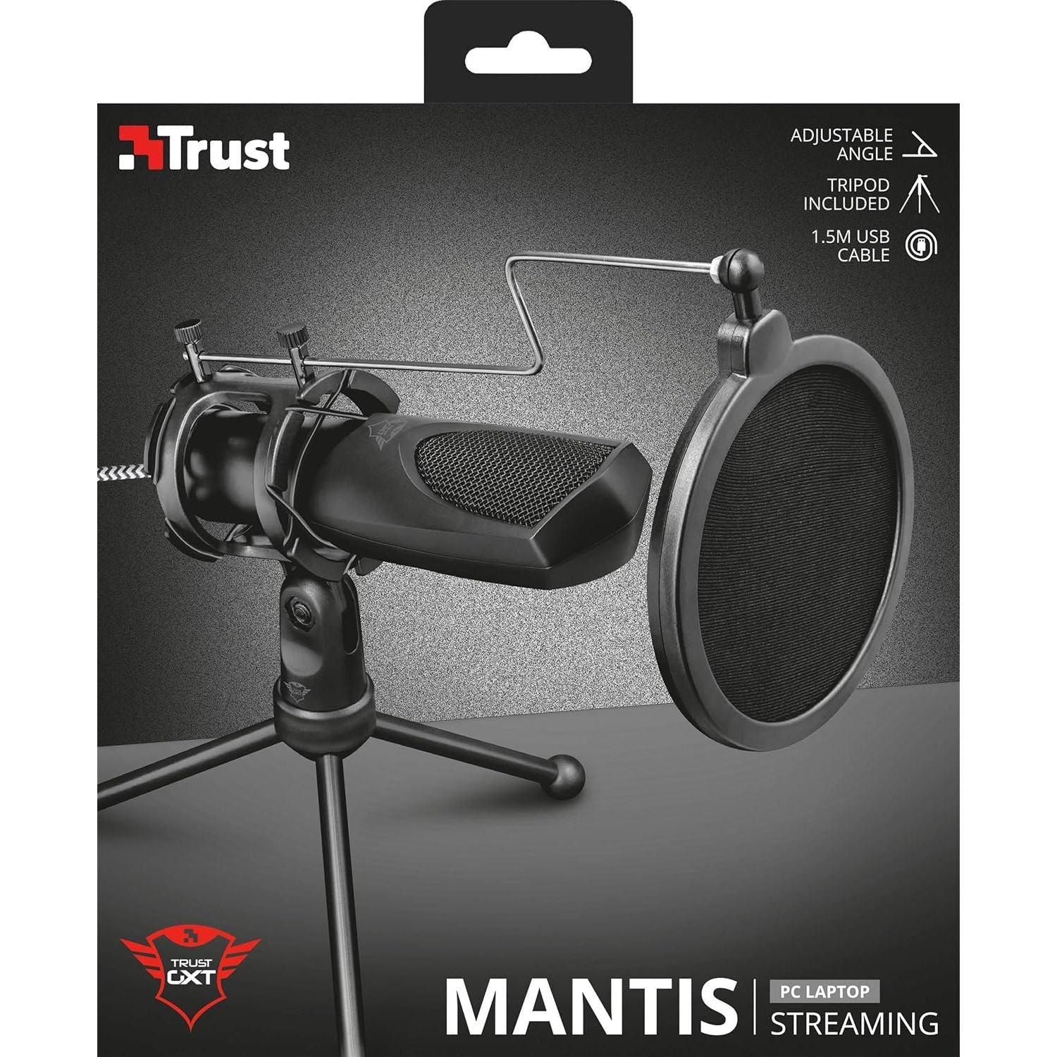 Buy Trust Gaming,Trust Gaming GXT 232 Mantis USB Streaming Microphone for PC, PS4 & PS5, Includes Shock Mount, Pop Filter, Tripod Stand - Black - Gadcet UK | UK | London | Scotland | Wales| Near Me | Cheap | Pay In 3 | Microphone Accessories