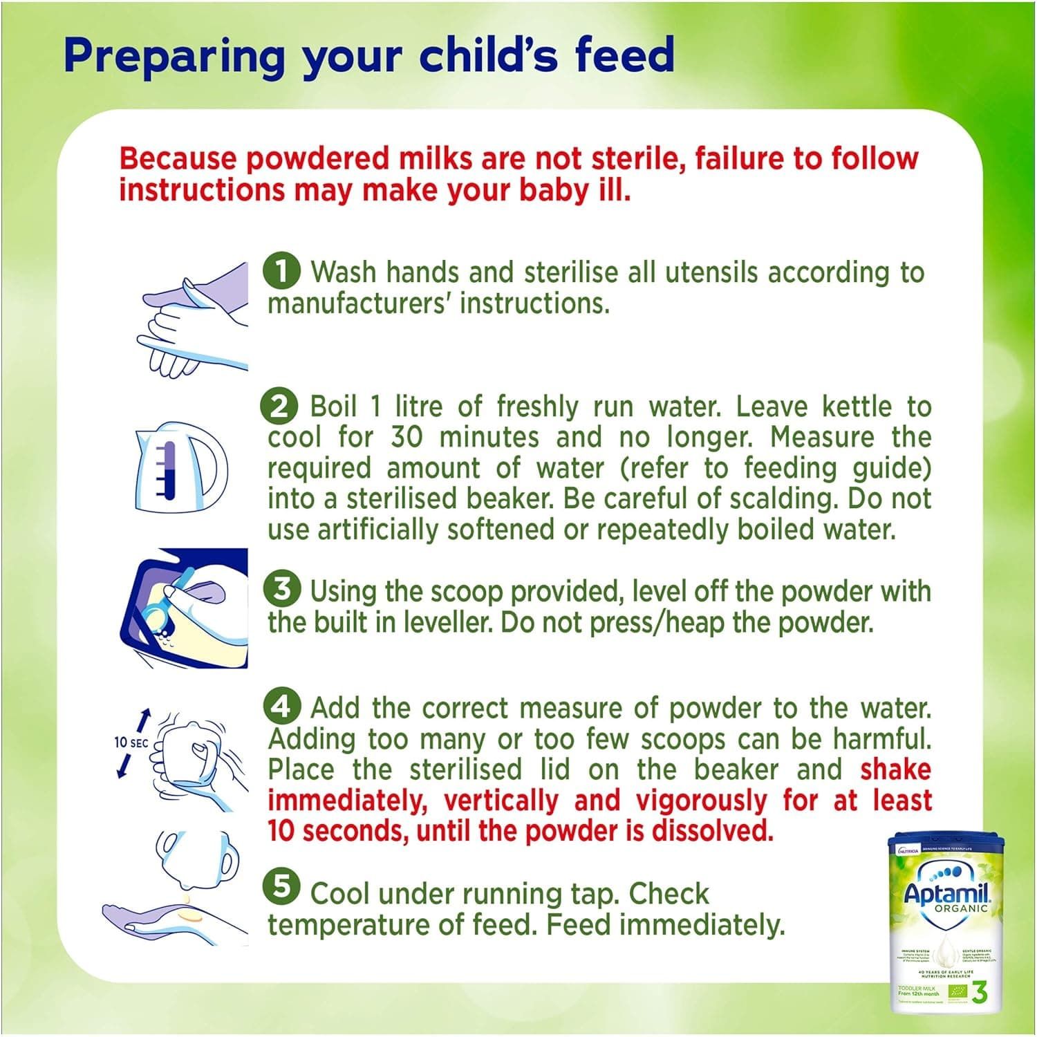 Buy APTAMIL,Aptamil Organic 3 Toddler Baby Milk Powder Formula, from 1 Year, 800 g (Pack of 4) - Gadcet UK | UK | London | Scotland | Wales| Ireland | Near Me | Cheap | Pay In 3 | Health Care