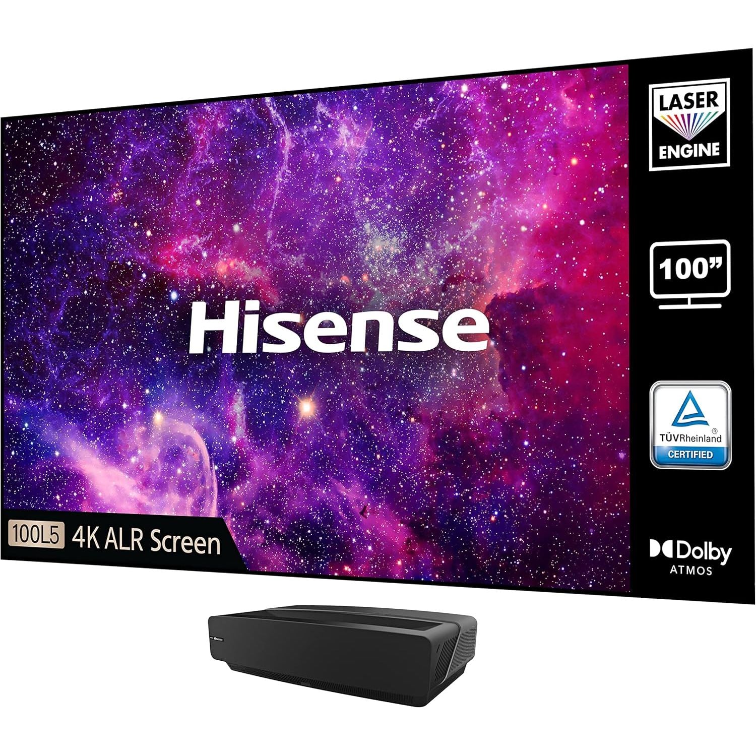 Buy HISENSE,Hisense 100L5FTUK‑B12 100" 4K UHD Laser TV with Circular Fresnel Screen, HDR, Smart TV, Triple Tuner & Alexa Built‑in - Gadcet UK | UK | London | Scotland | Wales| Near Me | Cheap | Pay In 3 | Laser TV