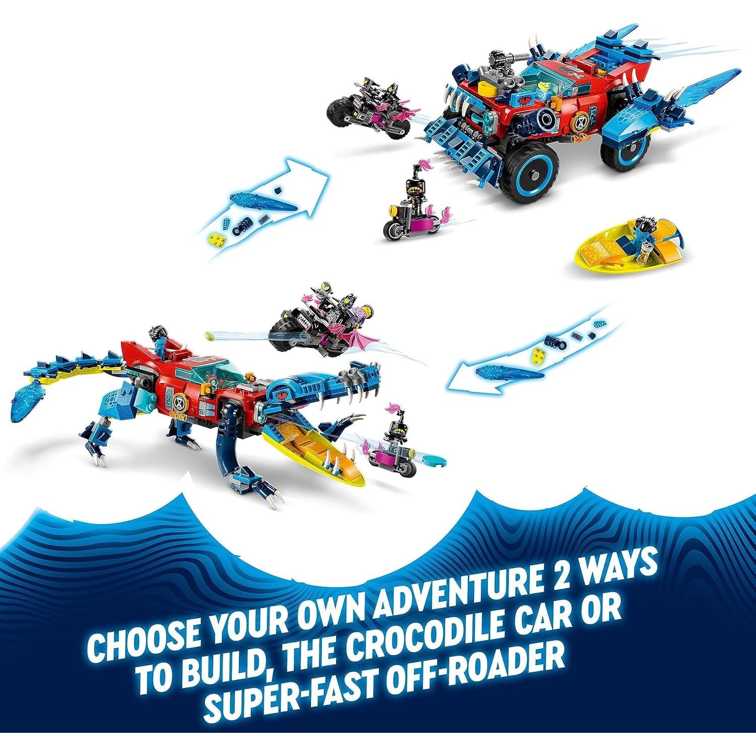 Buy Lego,LEGO DREAMZzz 71458 Crocodile Car Toy 2-in-1 Set – Monster Truck or Croc Vehicle, Includes Minifigures, Gift for Kids 8+ - Gadcet UK | UK | London | Scotland | Wales| Near Me | Cheap | Pay In 3 | Toys & Games