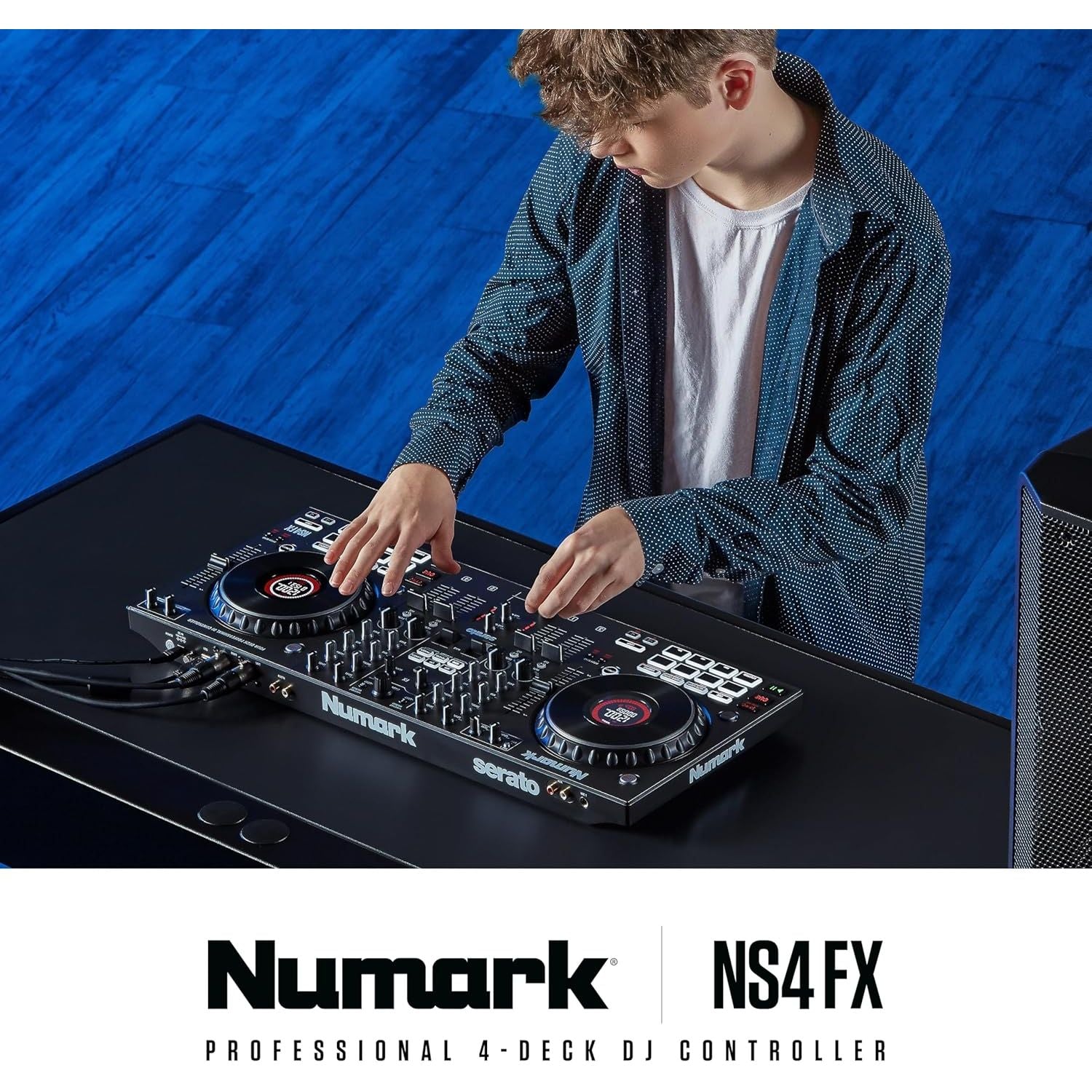 Buy Numark,Numark NS4FX Professional 4-Channel DJ Controller – High-Resolution Jog Wheel Displays, FX Paddles & Pro XLR Outputs - Gadcet UK | UK | London | Scotland | Wales| Near Me | Cheap | Pay In 3 | DJ Controllers