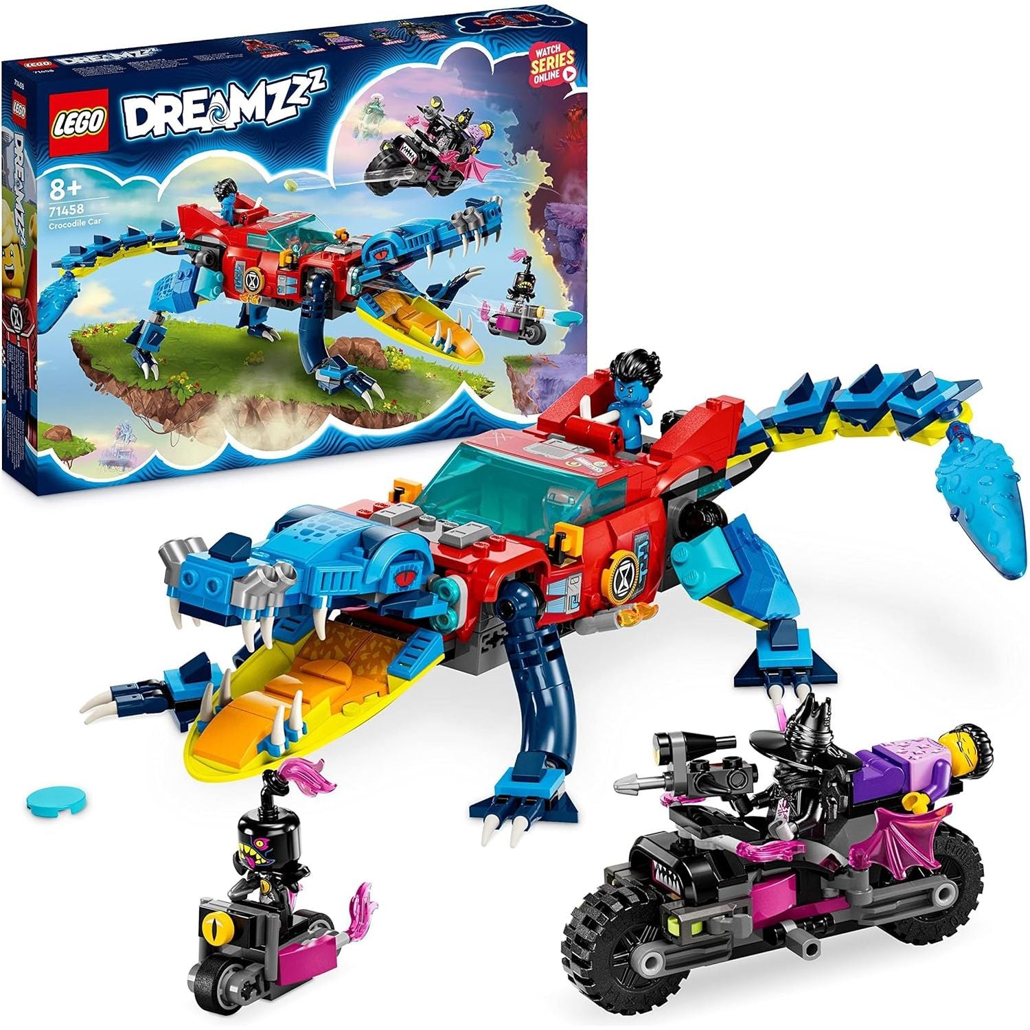 Buy Lego,LEGO DREAMZzz 71458 Crocodile Car Toy 2-in-1 Set – Monster Truck or Croc Vehicle, Includes Minifigures, Gift for Kids 8+ - Gadcet UK | UK | London | Scotland | Wales| Near Me | Cheap | Pay In 3 | Toys & Games
