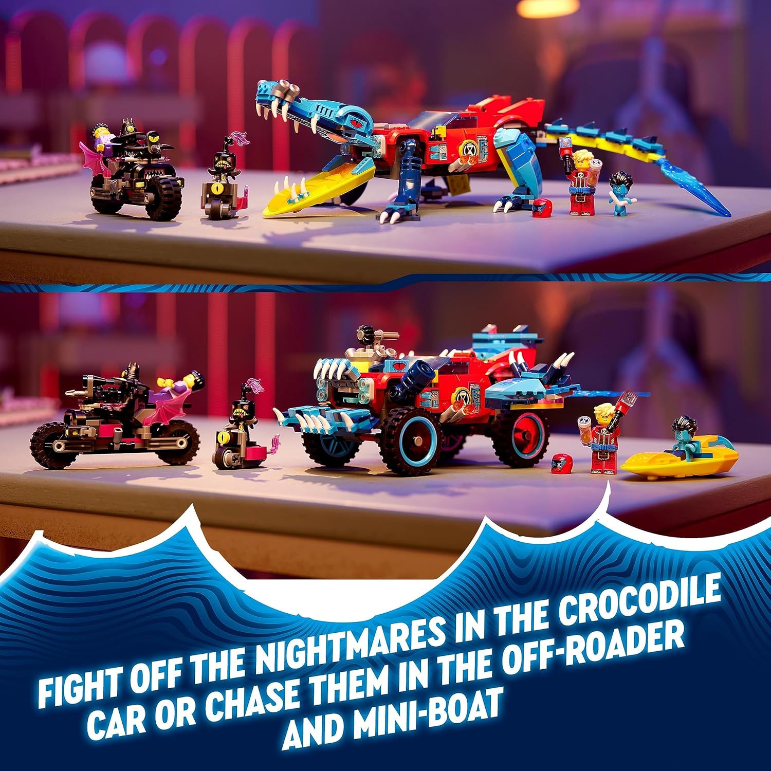 Buy Lego,LEGO DREAMZzz 71458 Crocodile Car Toy 2-in-1 Set – Monster Truck or Croc Vehicle, Includes Minifigures, Gift for Kids 8+ - Gadcet UK | UK | London | Scotland | Wales| Near Me | Cheap | Pay In 3 | Toys & Games