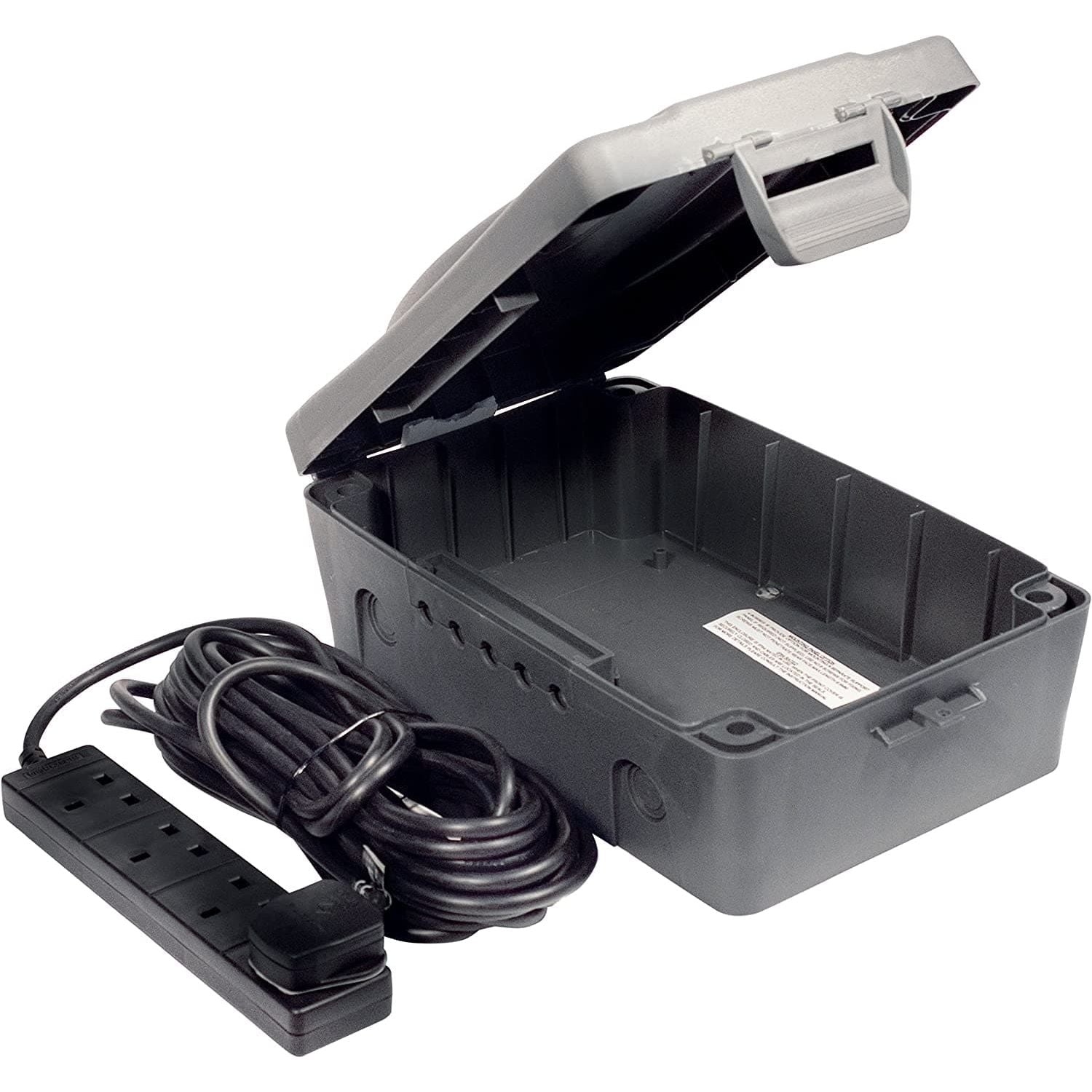 Buy Masterplug,Masterplug Weatherproof Electric Box for Outdoors with Four Socket 10 Metre Extension Lead, 351 x 220 x 126.5 mm, Dark Grey - Gadcet UK | UK | London | Scotland | Wales| Ireland | Near Me | Cheap | Pay In 3 | Electronics