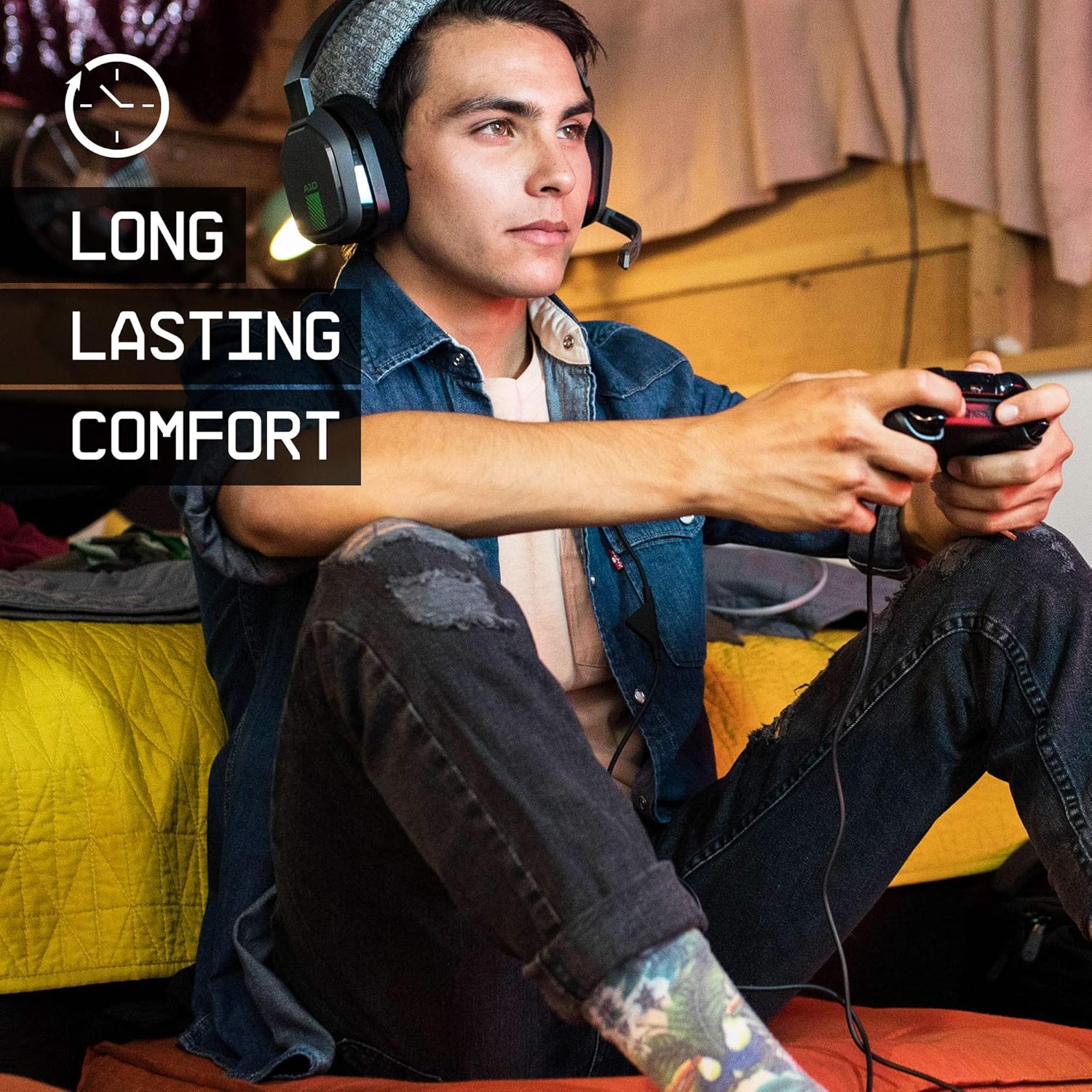 Buy ASTRO,ASTRO Gaming A10 Wired Gaming Headphones with Microphone - Light & Durable, ASTRO Audio, Dolby Atmos, 3.5mm Jack, Compatible with PC, Mac, Xbox One, PS4, Mobile - Black/Green - Gadcet UK | UK | London | Scotland | Wales| Near Me | Cheap | Pay In 3 | Headphones & Headsets