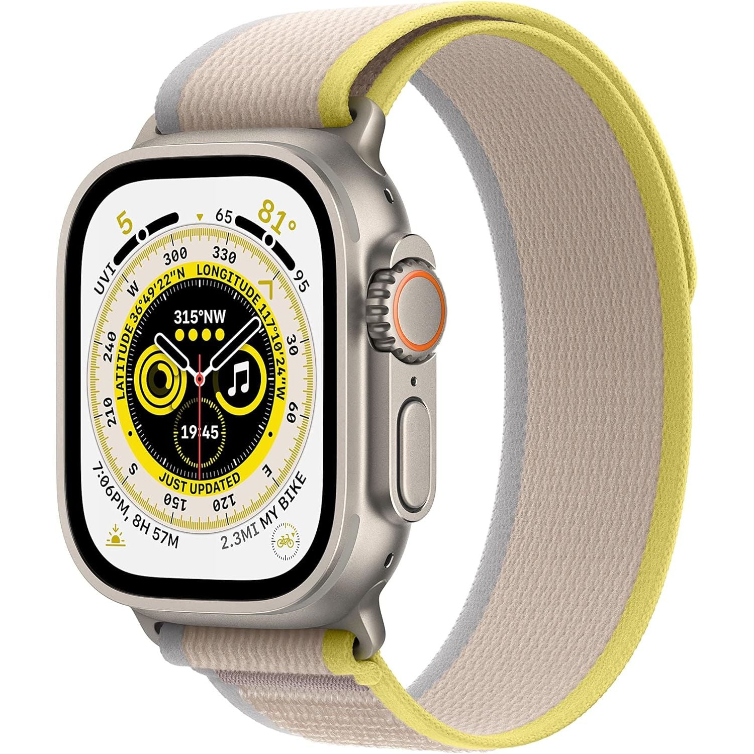 Buy Apple,Apple Watch Ultra GPS + Cellular 49mm – Titanium Case, Yellow/Beige Trail Loop - Gadcet UK | UK | London | Scotland | Wales| Near Me | Cheap | Pay In 3 | Smart Watches