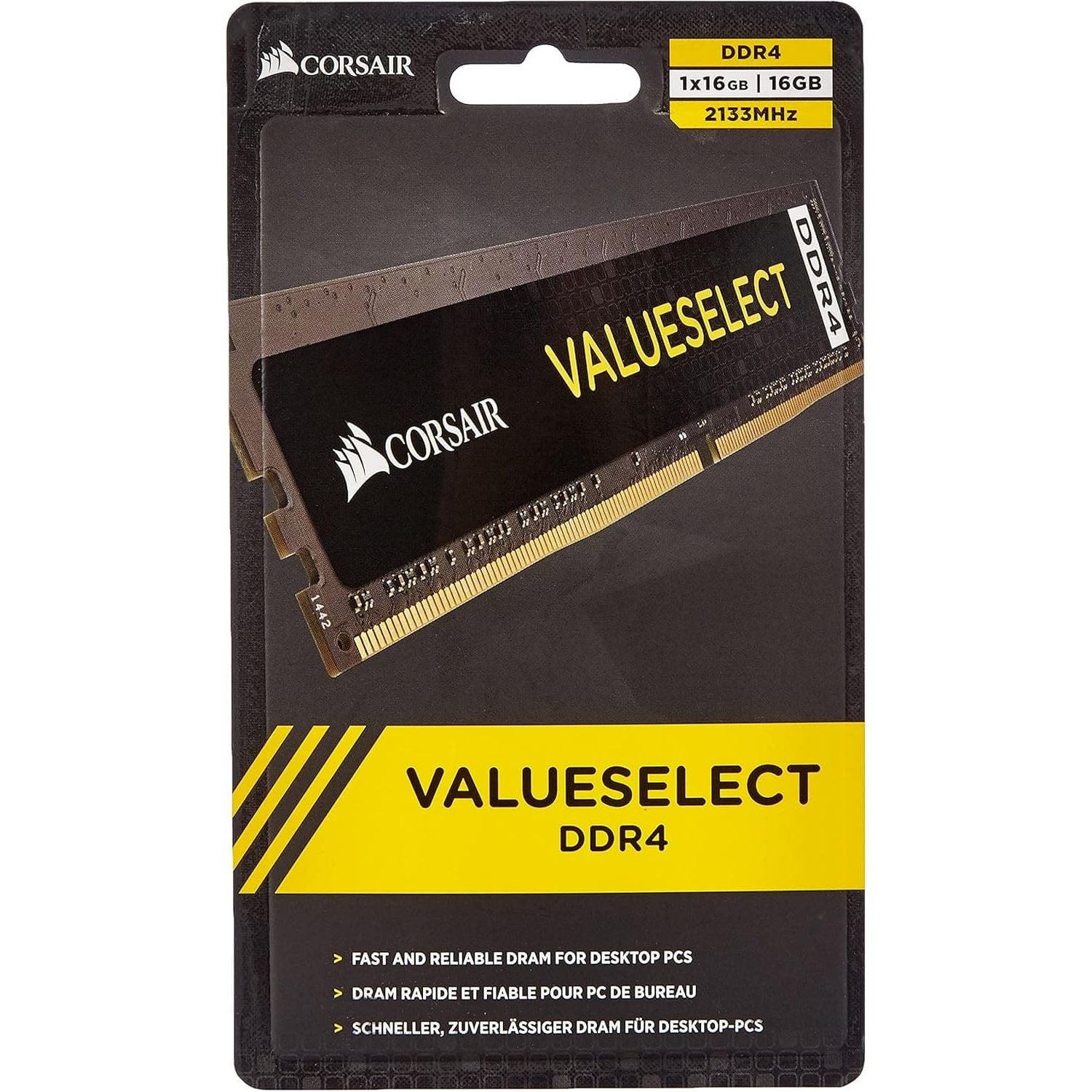 Buy Corsair,Corsair CMV16GX4M1A2133C15 Value Select 16 GB (1 x 16 GB) DDR4 2133 MHz CL15 Mainstream Desktop Memory Module - Black - Gadcet UK | UK | London | Scotland | Wales| Ireland | Near Me | Cheap | Pay In 3 | Computer Components