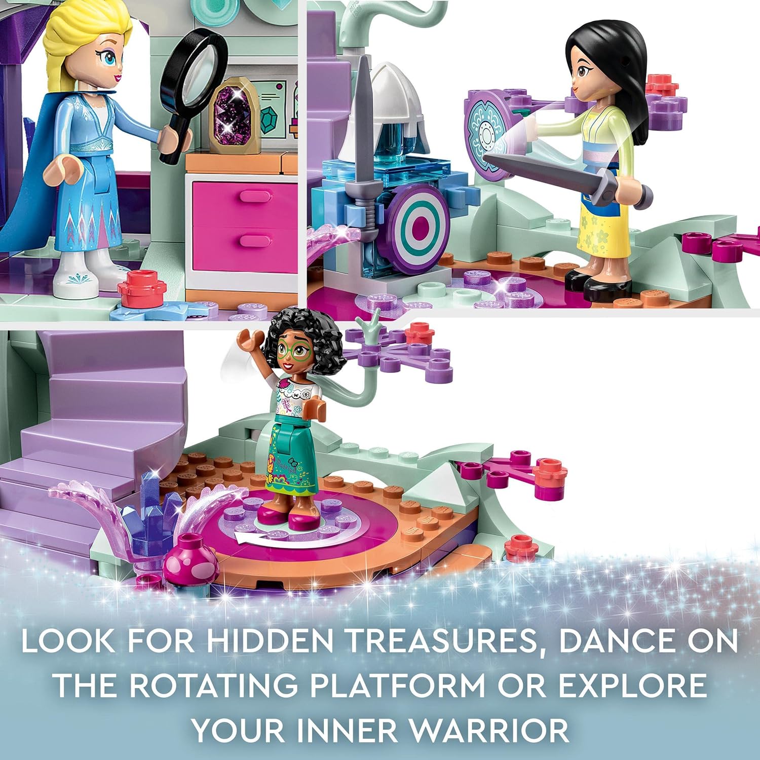 Buy LEGO,LEGO Disney The Enchanted Treehouse (Set 43215) – 13 Mini-Doll Figures Including Princess Jasmine, Elsa, Anna & Moana, 2-Level Buildable Toy, Gift for Kids 7+, Disney 100 Set - Gadcet UK | UK | London | Scotland | Wales| Near Me | Cheap | Pay In 3 | Interlocking Blocks