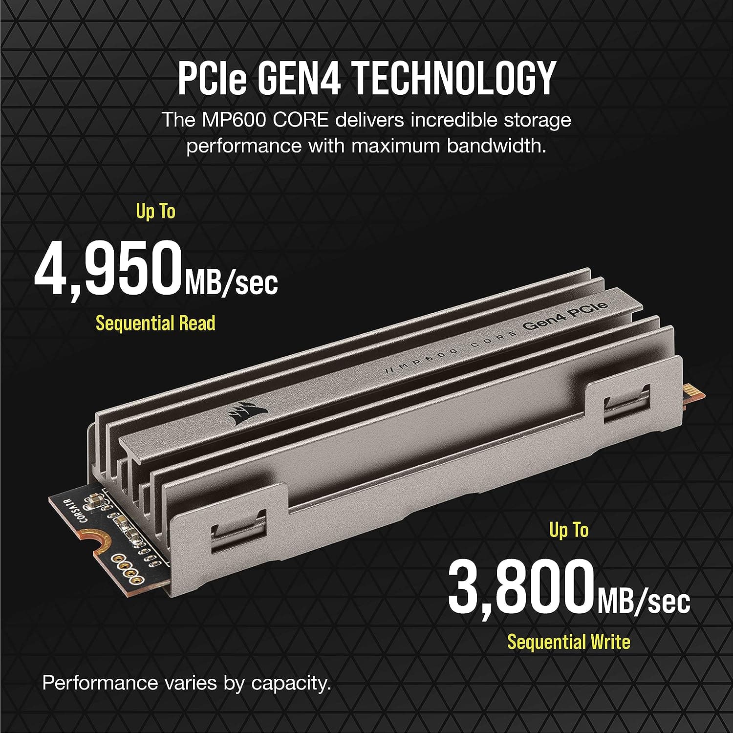 Buy Corsair,Corsair SSD MP600 CORE 1TB M.2 NVMe PCIe x4 Gen4 Up to 4,700MB/s Sequential Read 1,950MB/s Sequential Write Speeds, High-Speed I - Gadcet.com | UK | London | Scotland | Wales| Ireland | Near Me | Cheap | Pay In 3 | Computer Processors