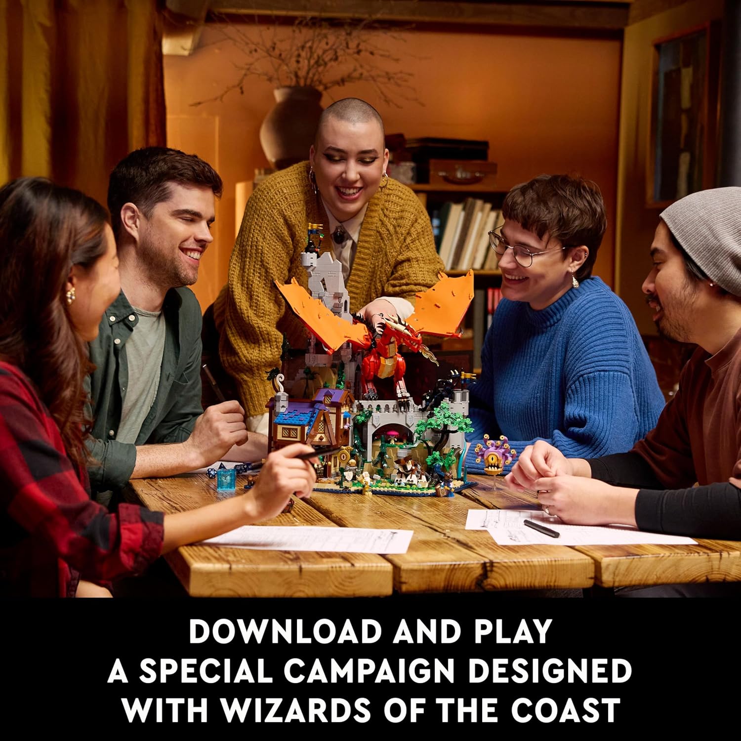Buy LEGO,LEGO Ideas Dungeons & Dragons: Red Dragon’s Tale 21348 Building Set for Adults – 3,745 Pieces, Cinderhowl Dragon, Tavern, Tower & Dungeon - Gadcet UK | UK | London | Scotland | Wales| Near Me | Cheap | Pay In 3 | Construction Set Toys