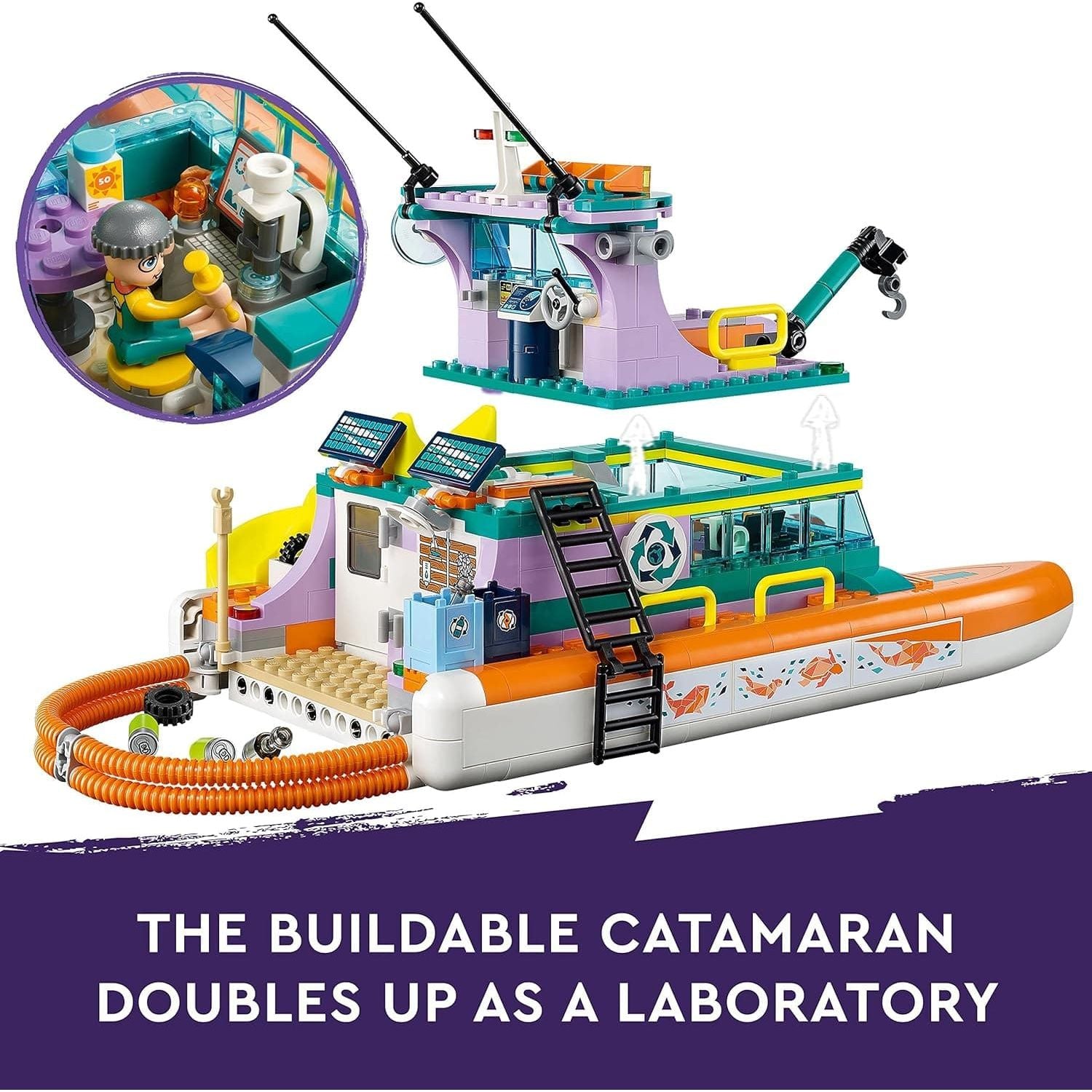 Buy LEGO,LEGO 41734 Friends Sea Rescue Boat Toy Playset with Dolphin Animal Figures and Submarine, Eco Educational Christmas Set, Animal Care Gifts for 7 Plus Year Old Kids, Girls & Boys - Gadcet UK | UK | London | Scotland | Wales| Ireland | Near Me | Cheap | Pay In 3 | Toys