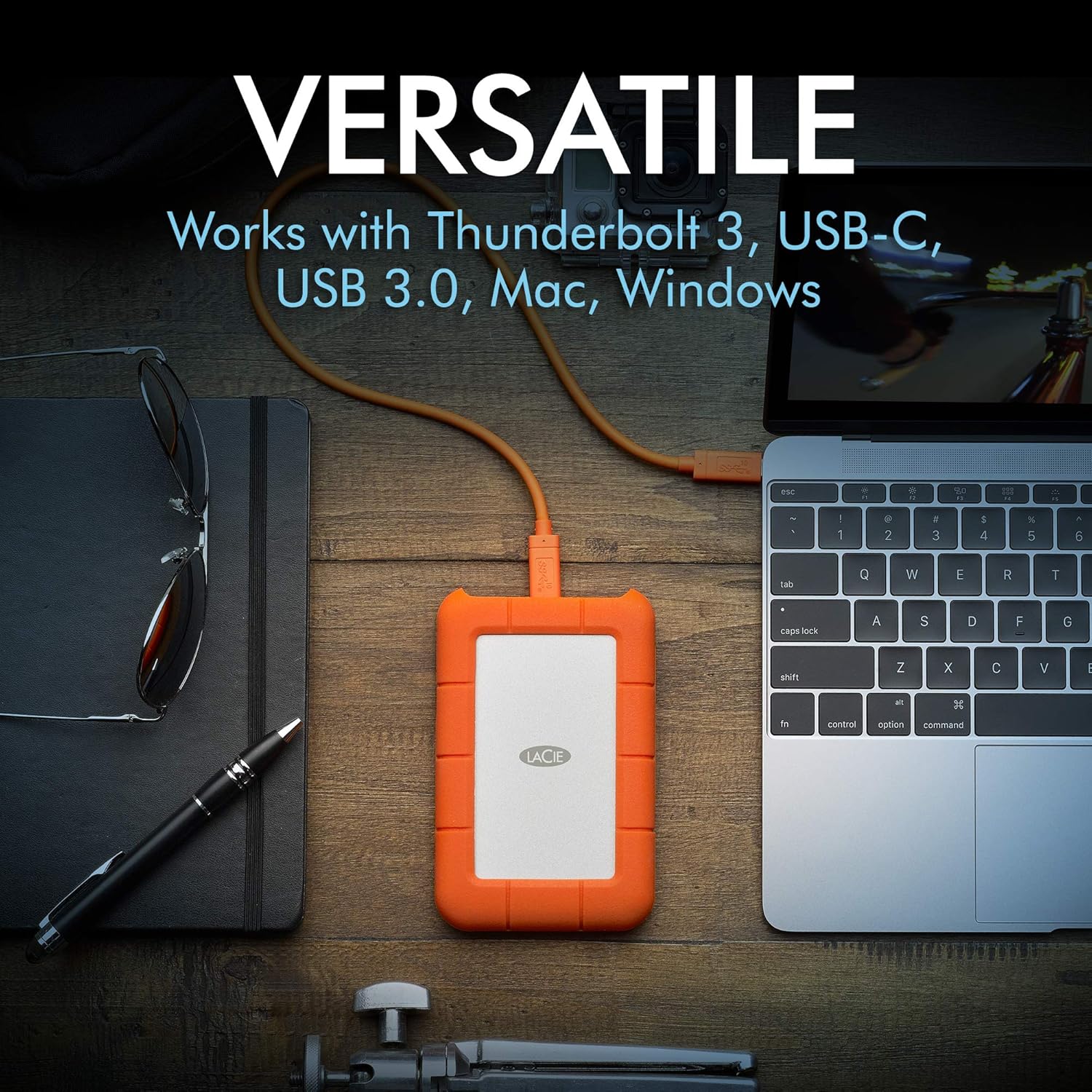 Buy LaCie,LaCie Rugged USB-C 5TB Portable External Hard Drive - PC, Mac, iPad & iPhone Compatible, Data Rescue Service (STFR5000800) - Gadcet UK | UK | London | Scotland | Wales| Near Me | Cheap | Pay In 3 | Hard Drives