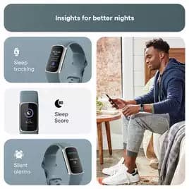 Buy Fitbit,Fitbit Charge 5 Fitness Tracker - Platinum / Blue - Advanced Health Tracker with GPS, Stress & Readiness Scores, Vibrant Display & 7-Day Battery. - Gadcet UK | UK | London | Scotland | Wales| Ireland | Near Me | Cheap | Pay In 3 | Watches