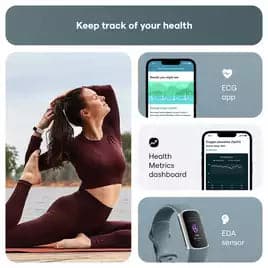 Buy Fitbit,Fitbit Charge 5 Fitness Tracker - Platinum / Blue - Advanced Health Tracker with GPS, Stress & Readiness Scores, Vibrant Display & 7-Day Battery. - Gadcet UK | UK | London | Scotland | Wales| Ireland | Near Me | Cheap | Pay In 3 | Watches