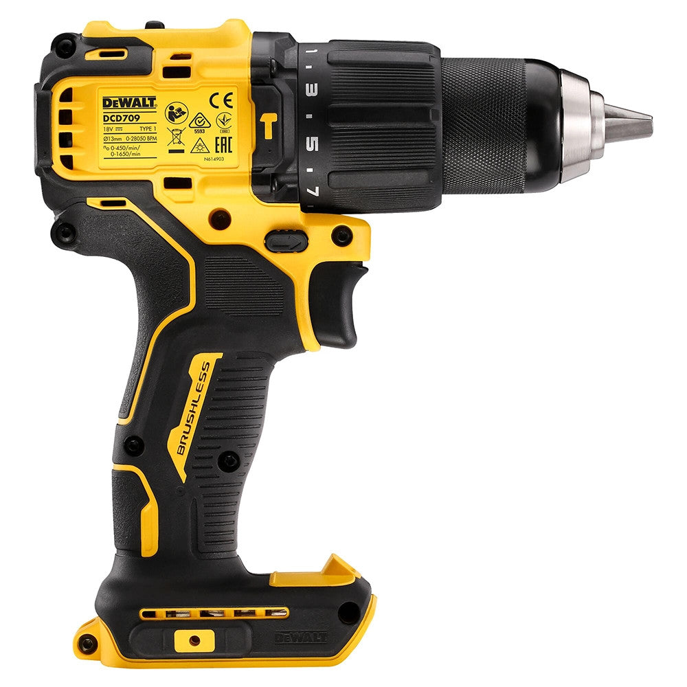 Buy DEWALT,DeWalt DCD709P1T 18V XR Brushless Combi Drill – 1× 5.0Ah Battery, Charger & Case - Gadcet UK | UK | London | Scotland | Wales| Near Me | Cheap | Pay In 3 | Handheld Power Drills