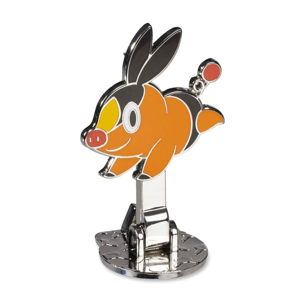 Pokémon Gallery Pins Tepig Standing Pin – Hard Enamel Collectible Display Pin with Poké Ball Stand