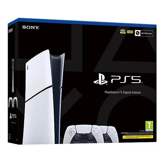 Buy PlayStation,PlayStation 5 Digital Slim Console Bundle with Two Dual Sense Wireless Controllers - Gadcet UK | UK | London | Scotland | Wales| Near Me | Cheap | Pay In 3 | PlayStation 5