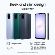 Samsung Galaxy A07 4G SIM Free Dual SIM 128GB - Black SIM-Free International Smartphone – Unlocked A Series Mobile Phone
