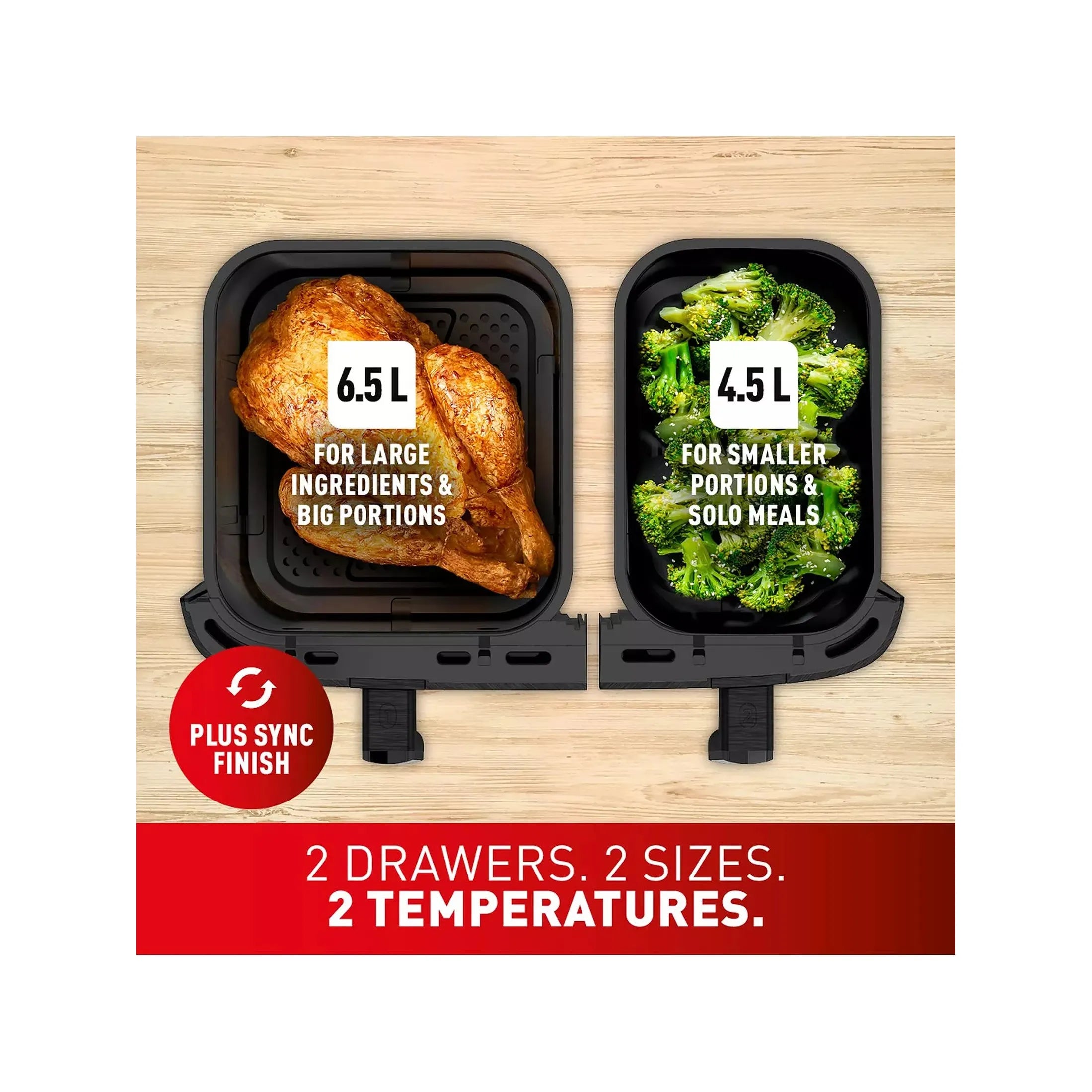 Buy Tefal,Tefal Easy Fry XXL Dual Air Fryer, Coal Grey - 11L - Gadcet UK | UK | London | Scotland | Wales| Near Me | Cheap | Pay In 3 | Air Fryer & Grill