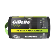 Gillette Labs with Exfoliating Bar Men’s Razor + 4 Blades and Shave Gel Washbag Gift Set