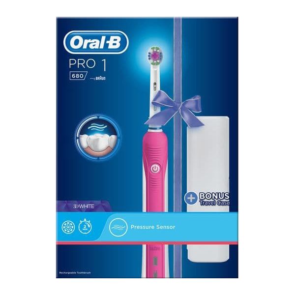 Buy Oral-B,ORAL B CrossAction Pro 1 680 Electric Toothbrush - Pink - Gadcet UK | UK | London | Scotland | Wales| Ireland | Near Me | Cheap | Pay In 3 | Bathroom Accessories