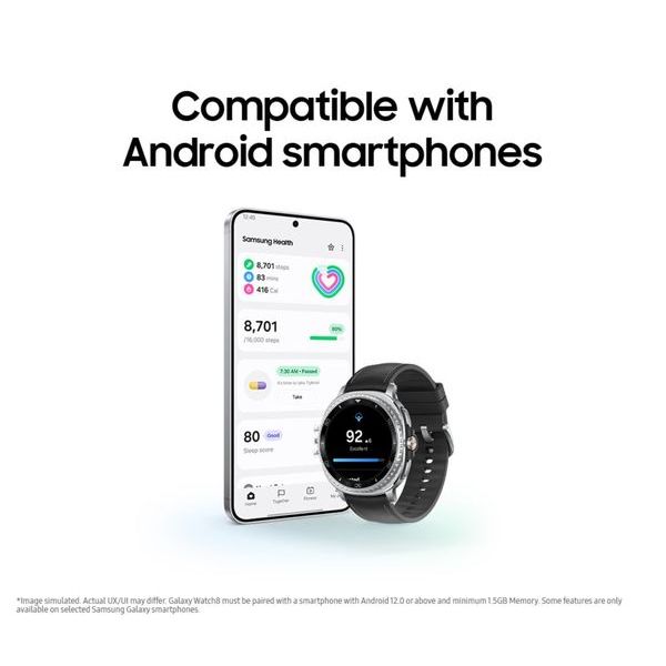 Buy SAMSUNG,Samsung Galaxy Watch8 Classic (46mm) Bluetooth Smartwatch | Bixby Voice Assistant | Black - Gadcet UK | UK | London | Scotland | Wales| Near Me | Cheap | Pay In 3 | Smart Watches