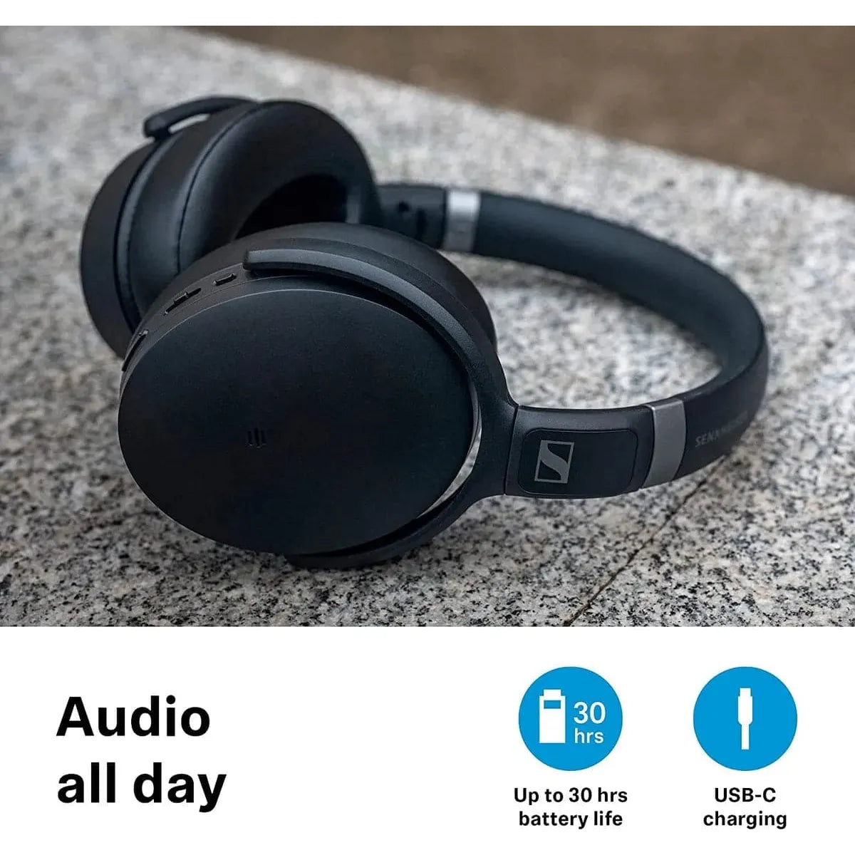Buy Sennheiser,Sennheiser HD 450SE Over Ear Noise Cancelling Alexa Enabled Wireless Headphones - Black - Gadcet.com | UK | London | Scotland | Wales| Ireland | Near Me | Cheap | Pay In 3 | Headphones