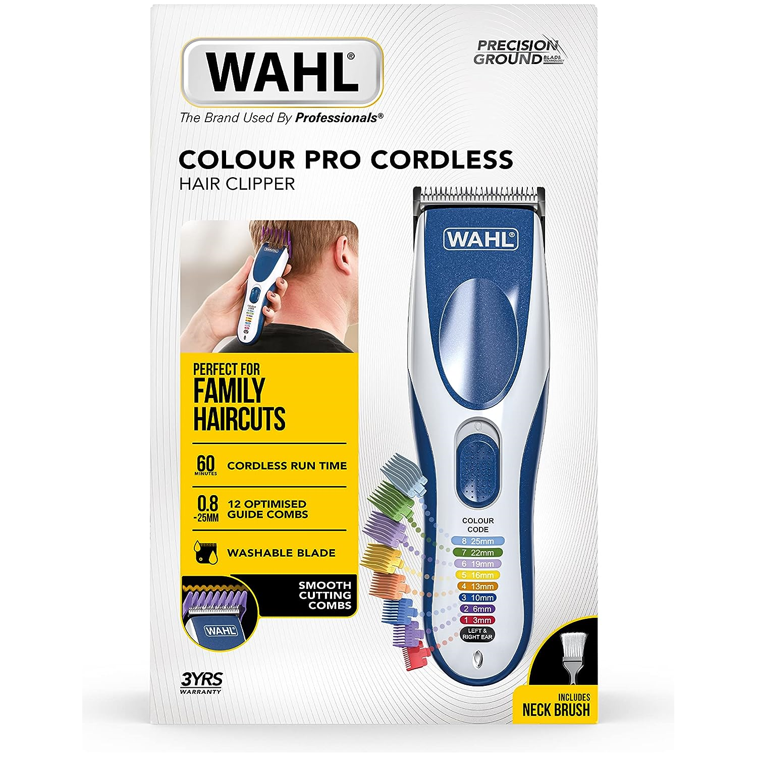 Buy WAHL,Wahl Colour Pro Cordless Clipper Kit Soft Hairbrush Neck Duster - 12 Colour - Gadcet UK | UK | London | Scotland | Wales| Ireland | Near Me | Cheap | Pay In 3 | Hair Clippers & Trimmers