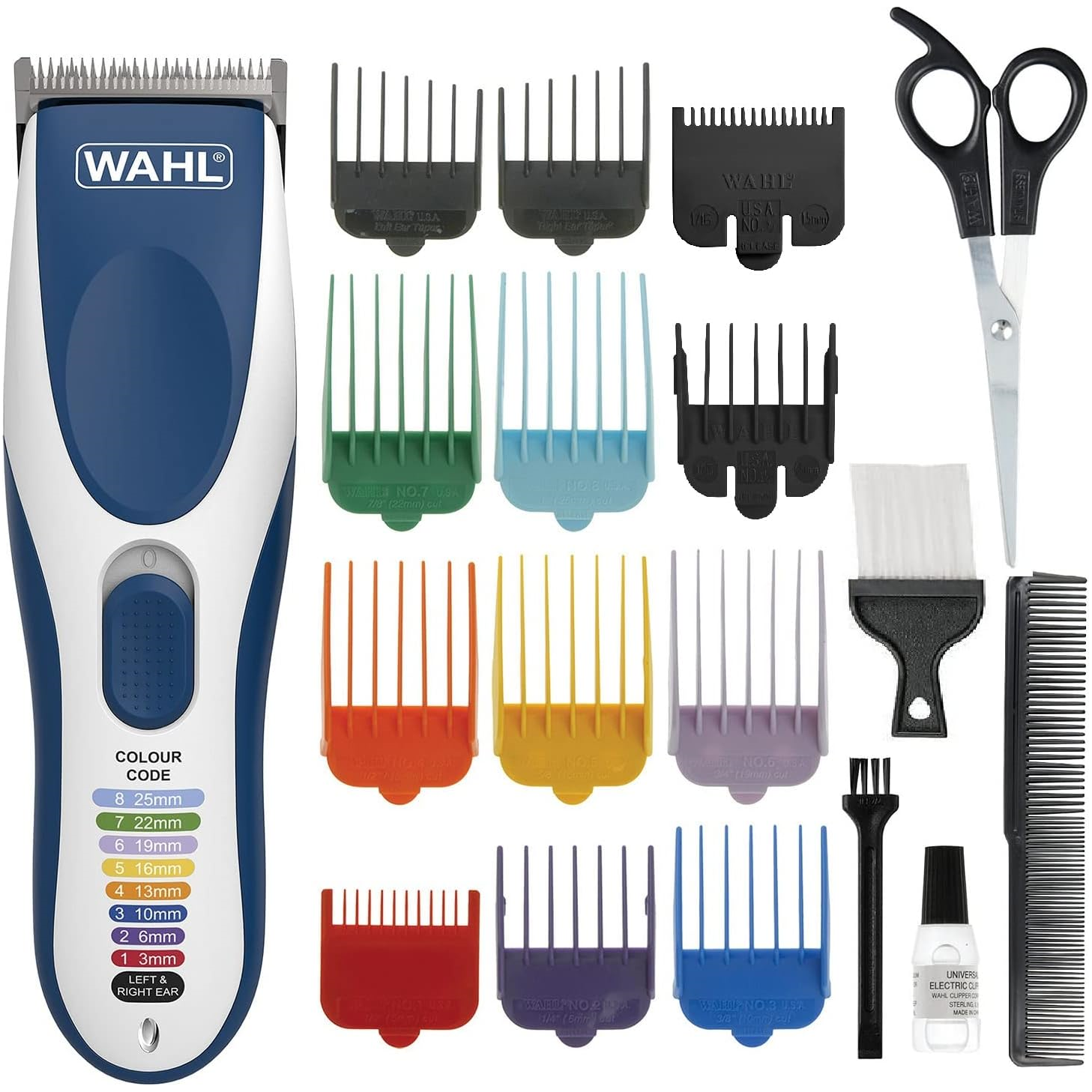 Buy WAHL,Wahl Colour Pro Cordless Clipper Kit Soft Hairbrush Neck Duster - 12 Colour - Gadcet UK | UK | London | Scotland | Wales| Ireland | Near Me | Cheap | Pay In 3 | Hair Clippers & Trimmers