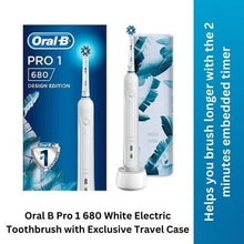 Buy Oral-B,Oral B Pro 1 680 3d White Electric Toothbrush With Timer & Travel Case - Gadcet.com | UK | London | Scotland | Wales| Ireland | Near Me | Cheap | Pay In 3 | Health Care