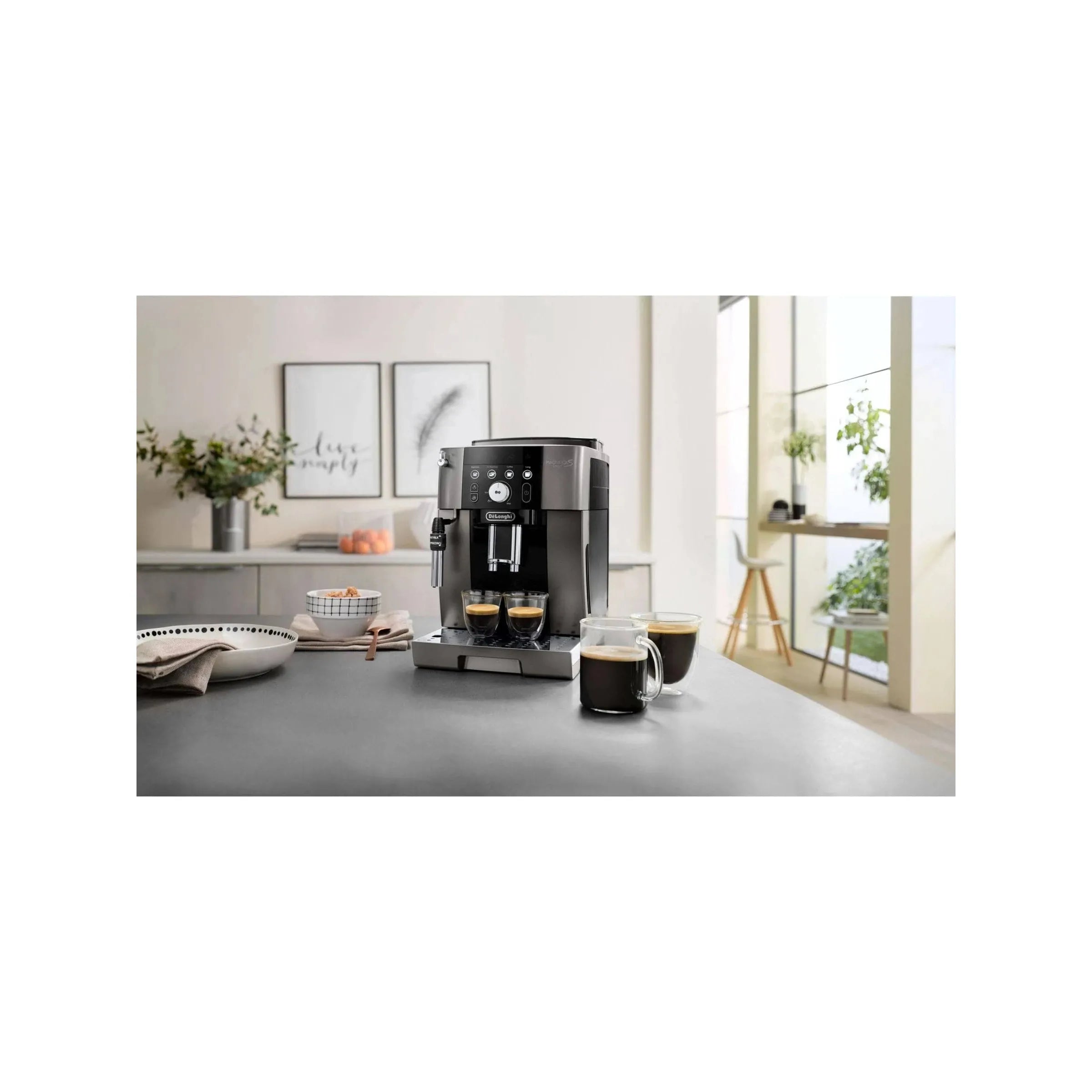 Buy Delonghi,DELONGHI Magnifica S ECAM250.33.TB Bean to Cup Coffee Machine - Titanium Black - Gadcet UK | UK | London | Scotland | Wales| Ireland | Near Me | Cheap | Pay In 3 | Coffee Makers & Espresso Machines