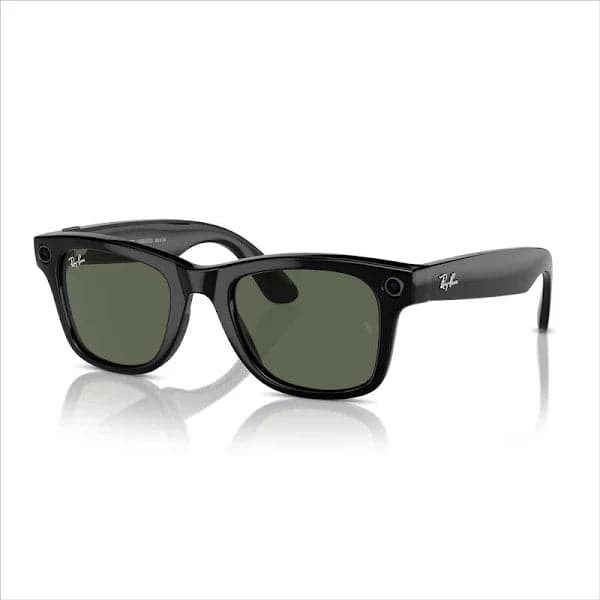 Buy Ray-Ban,Ray-Ban - Meta Wayfarer Smart Glasses - Shiny Black - Plano G15 Green - Gadcet UK | UK | London | Scotland | Wales| Ireland | Near Me | Cheap | Pay In 3 | Sunglasses