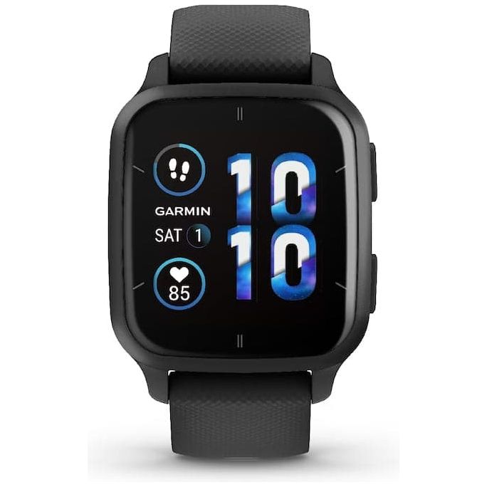 Garmin,Garmin Venu Sq 2 Music Edition Smart Watch - Black/ Slate - Gadcet.com